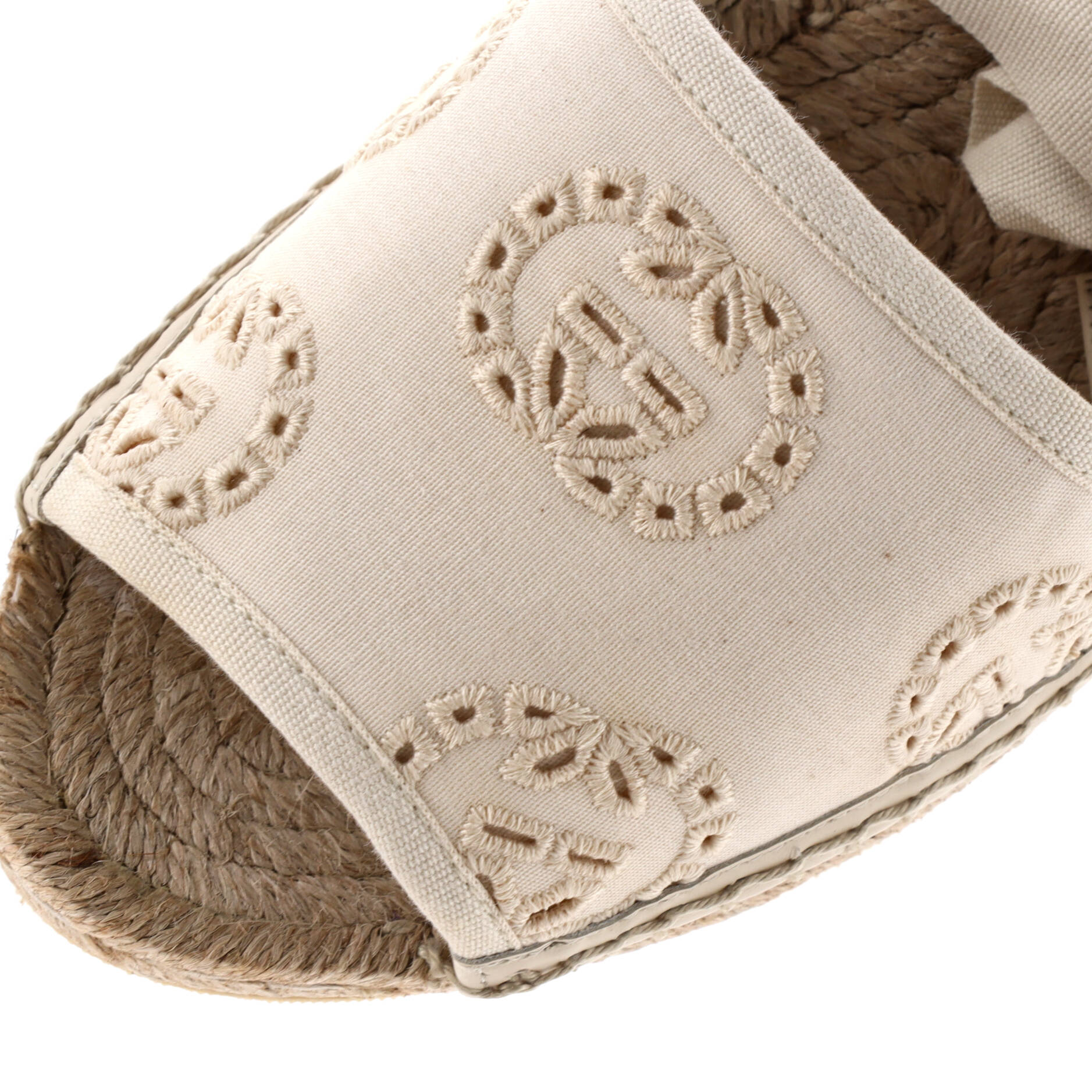 Women's Damita Espadrilles Interlocking G Embroidered Canvas