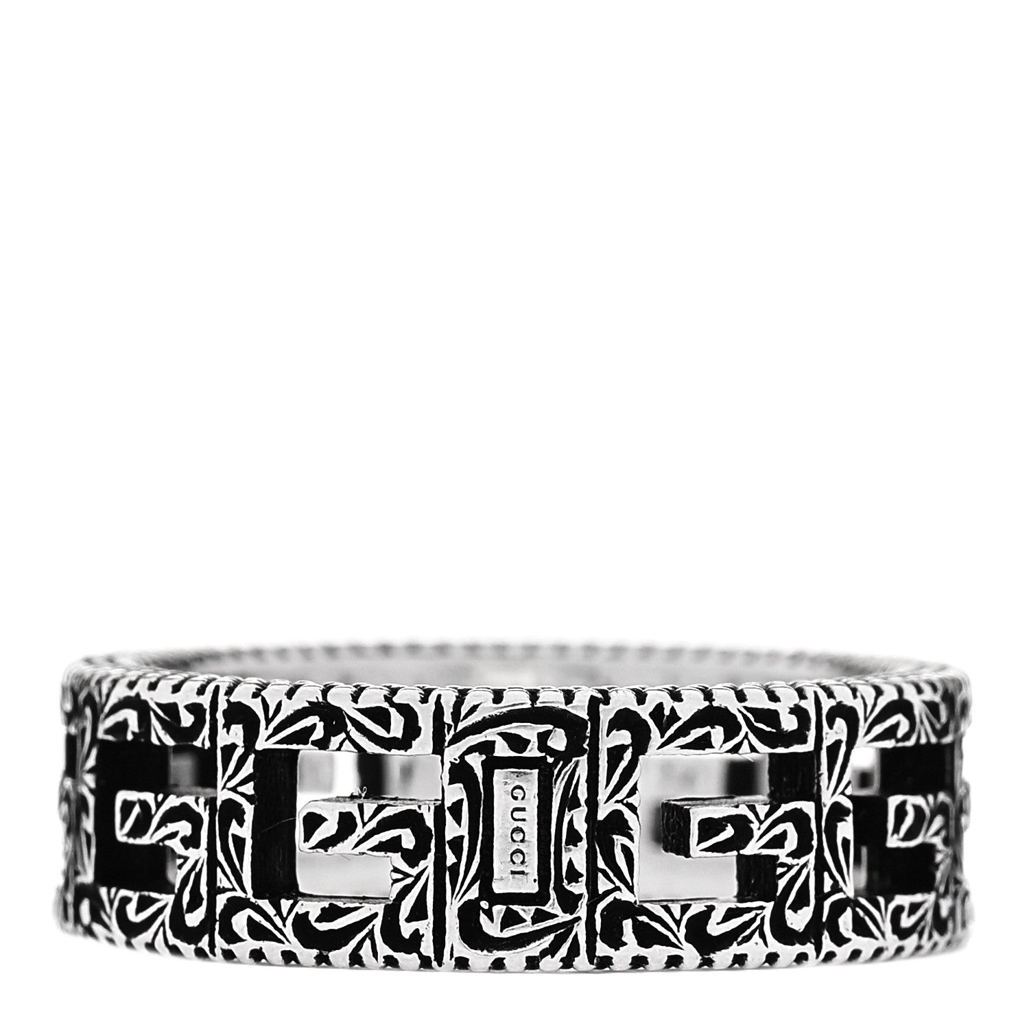 Sterling Silver Wide Square G Band Ring 57 8