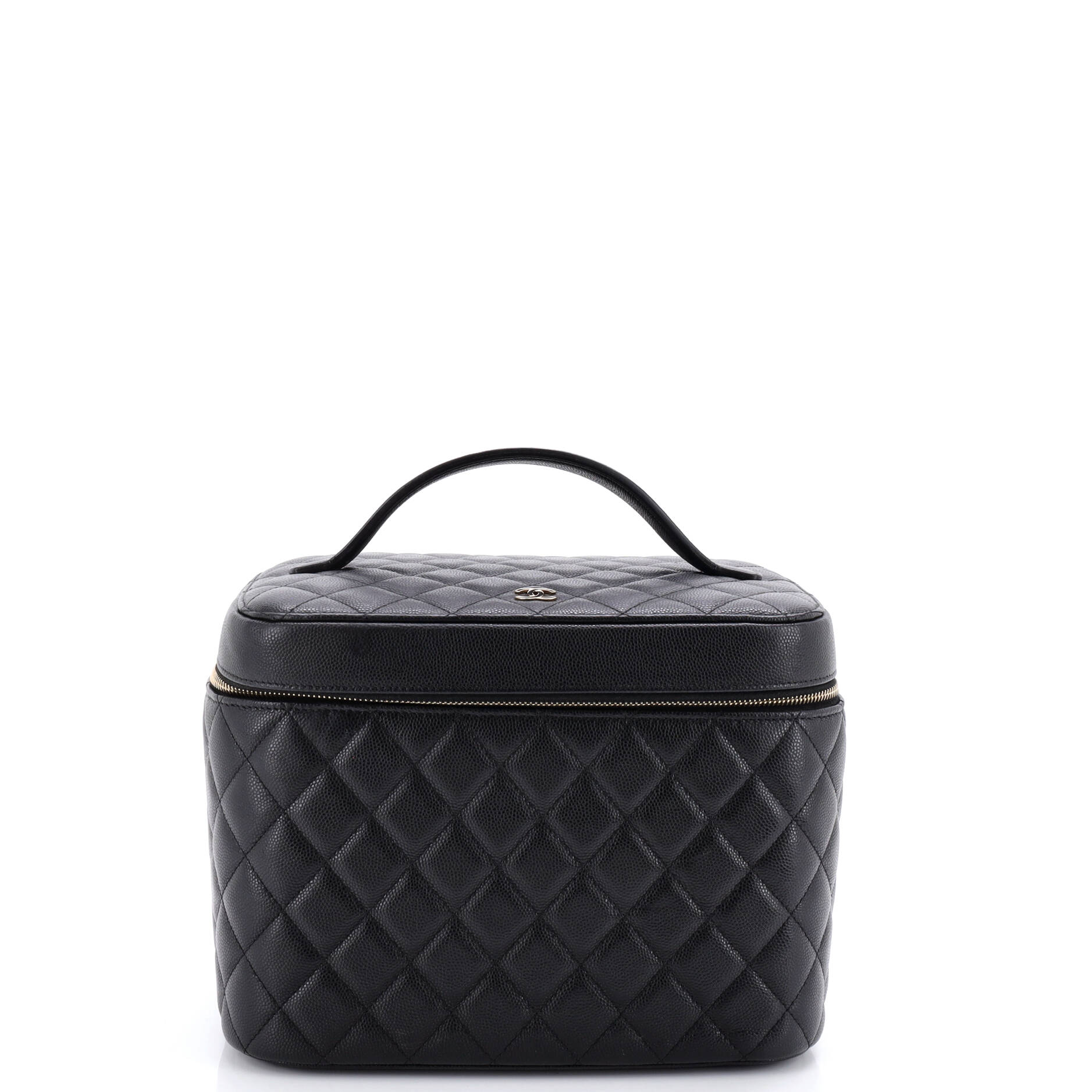 Classic Vanity Case Quilted Caviar Large
