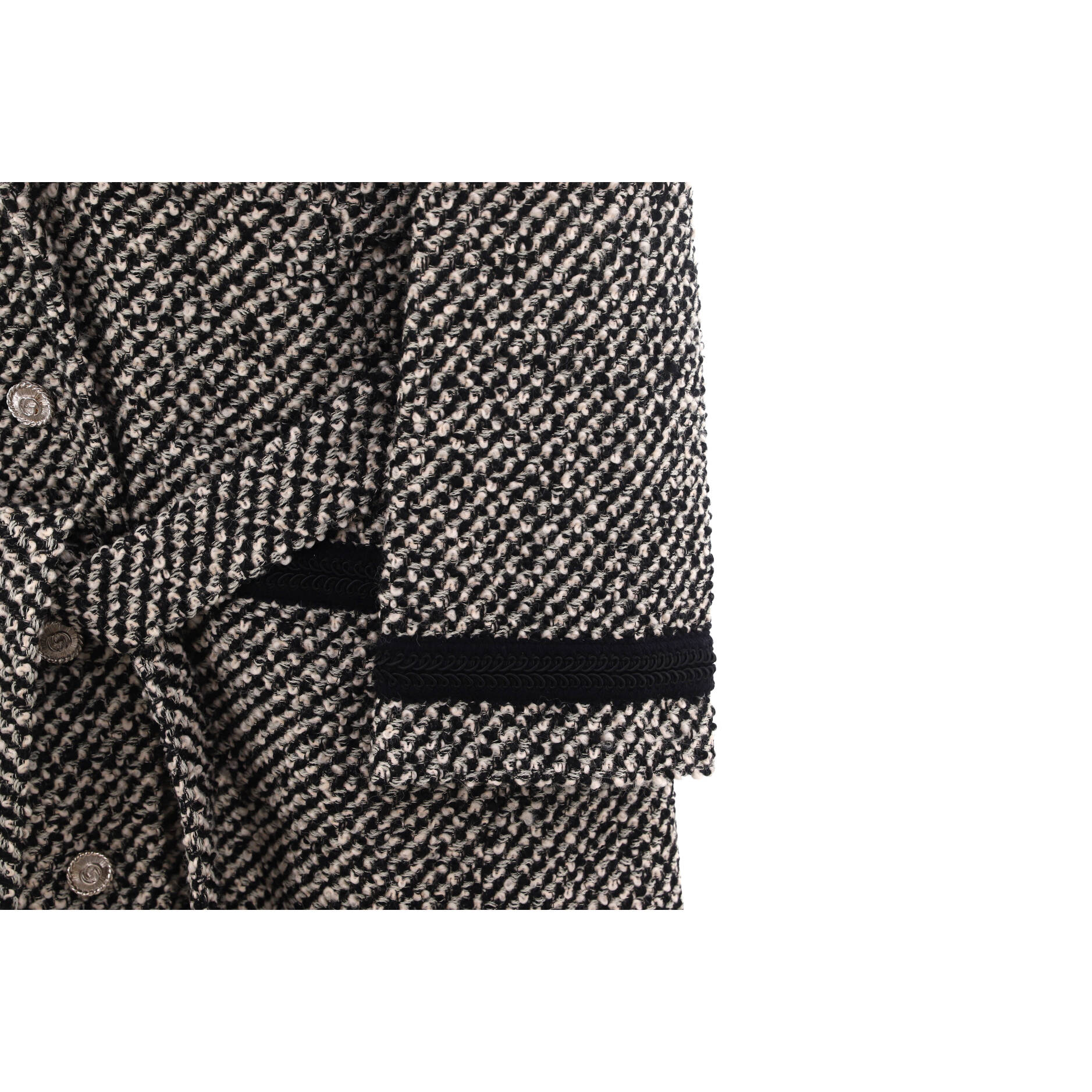 Women's Button Up Belted Long Coat Tweed