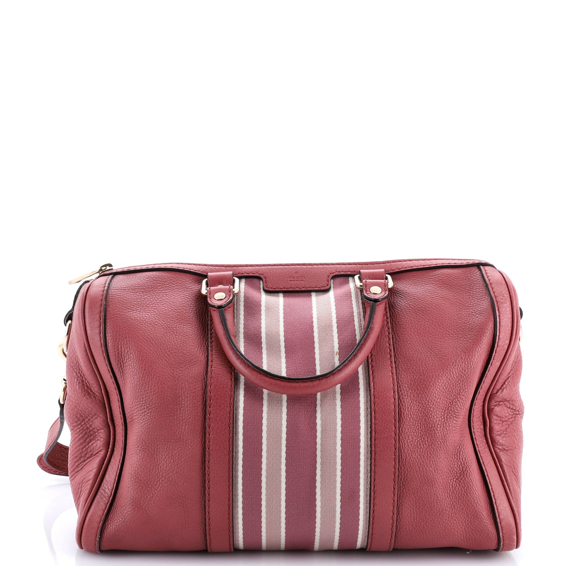 Vintage Web Boston Bag Leather Medium