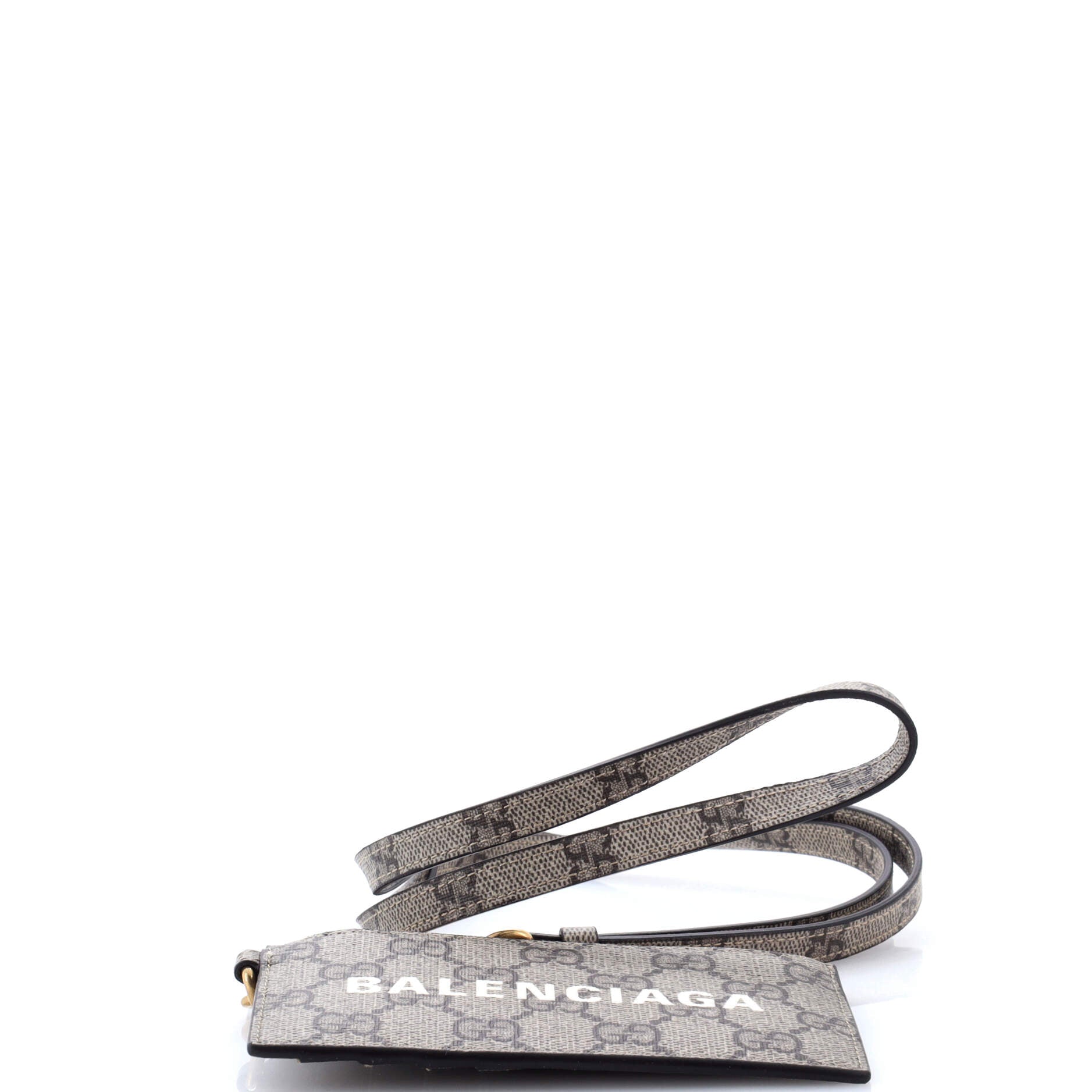 x Balenciaga The Hacker Project Zip Card Case with Strap GG Coated Canvas