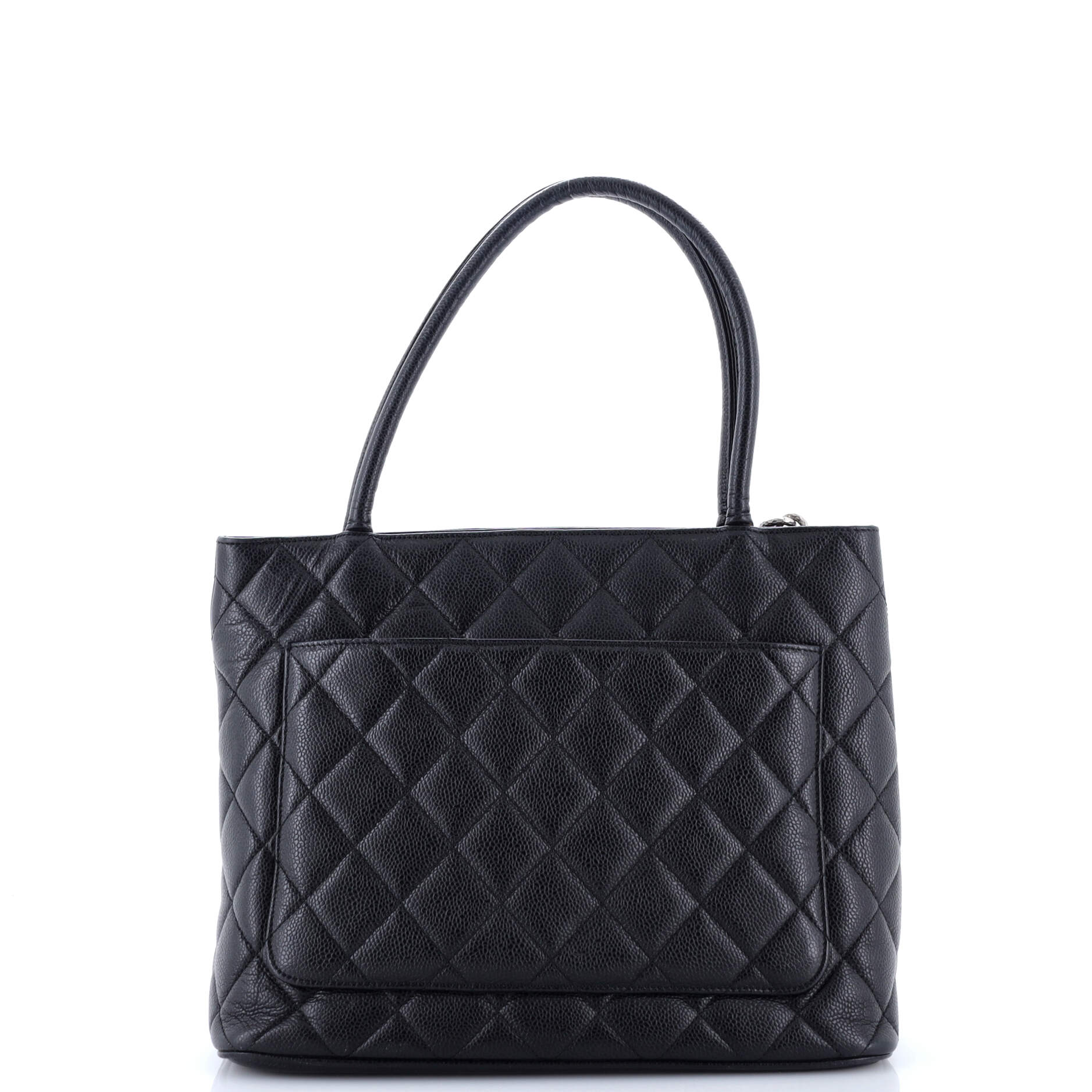 Medallion Tote Quilted Caviar