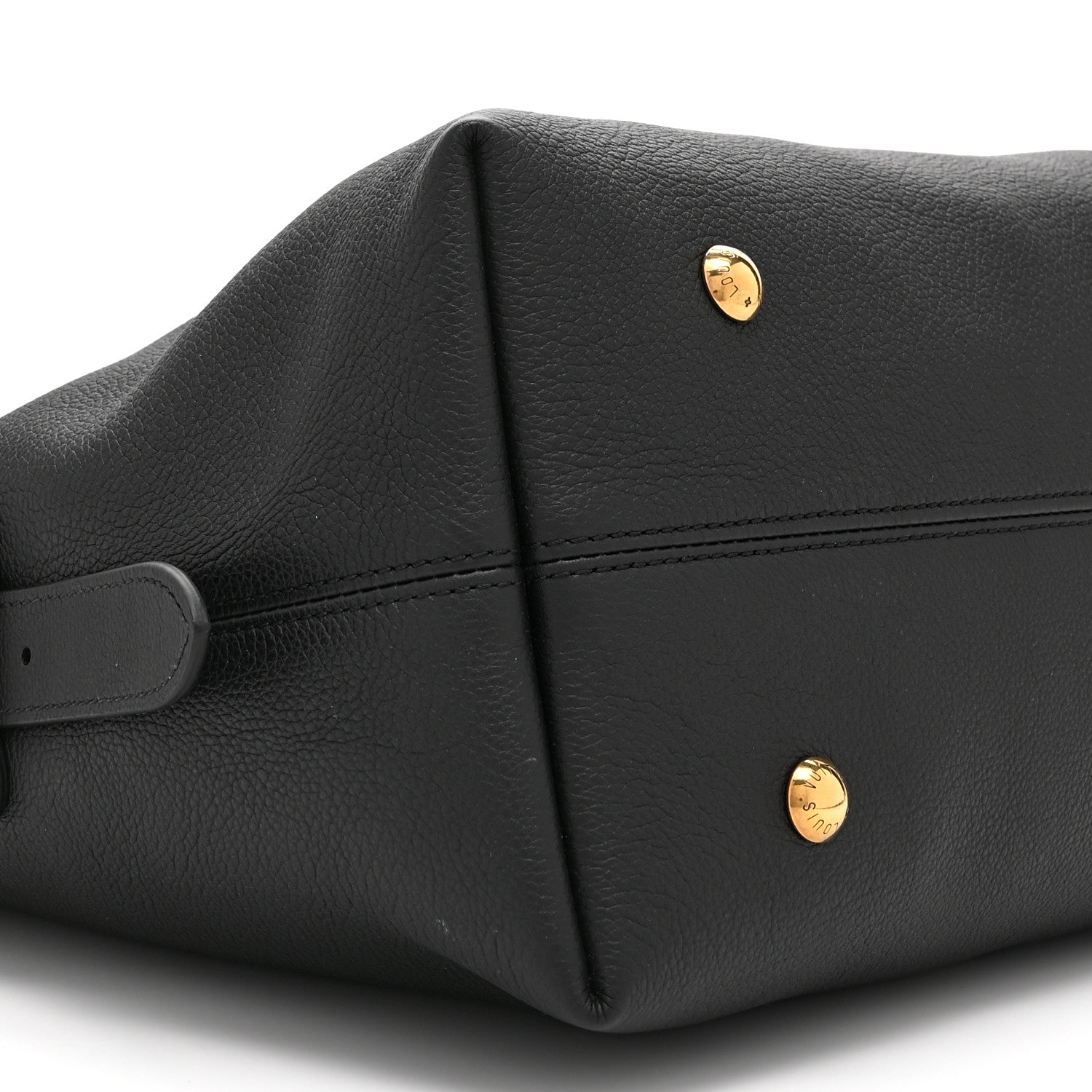 Grained Calfskin Low Key Hobo MM Black
