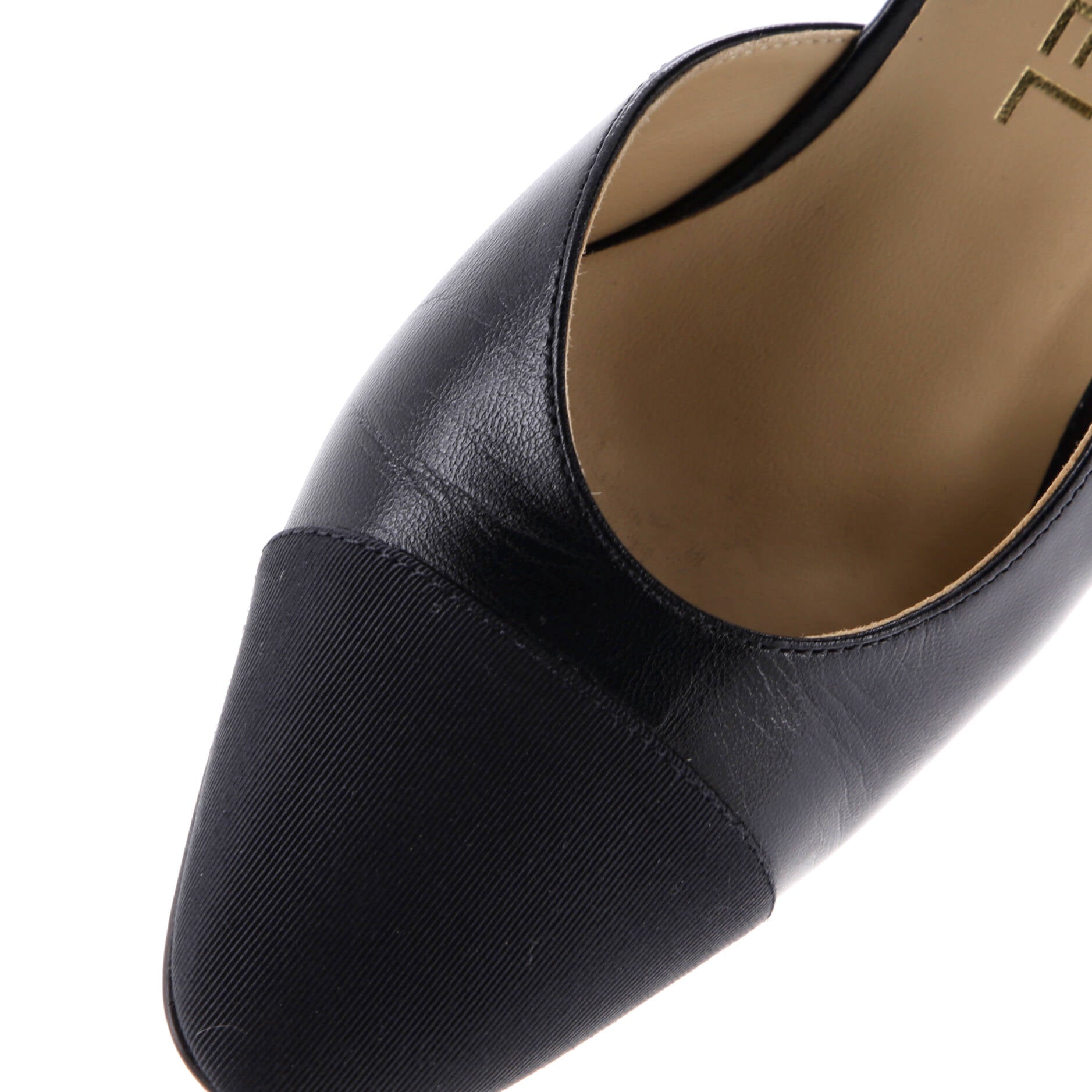 Women’s Cap Toe Slingback Pumps Leather