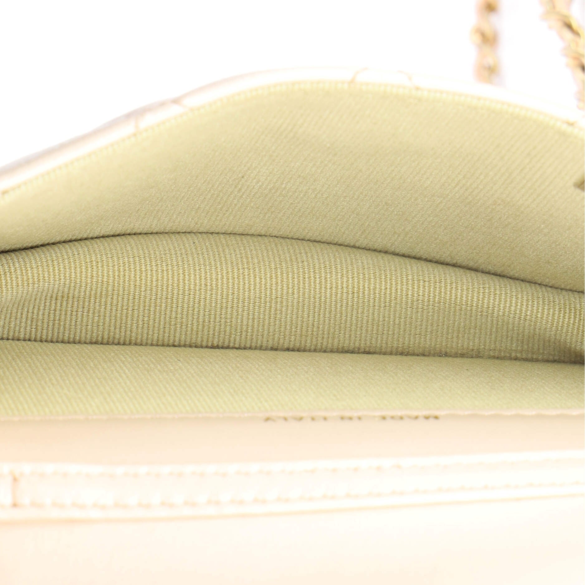 Pearl Crush Flap Clutch with Chain Quilted Lambskin Mini