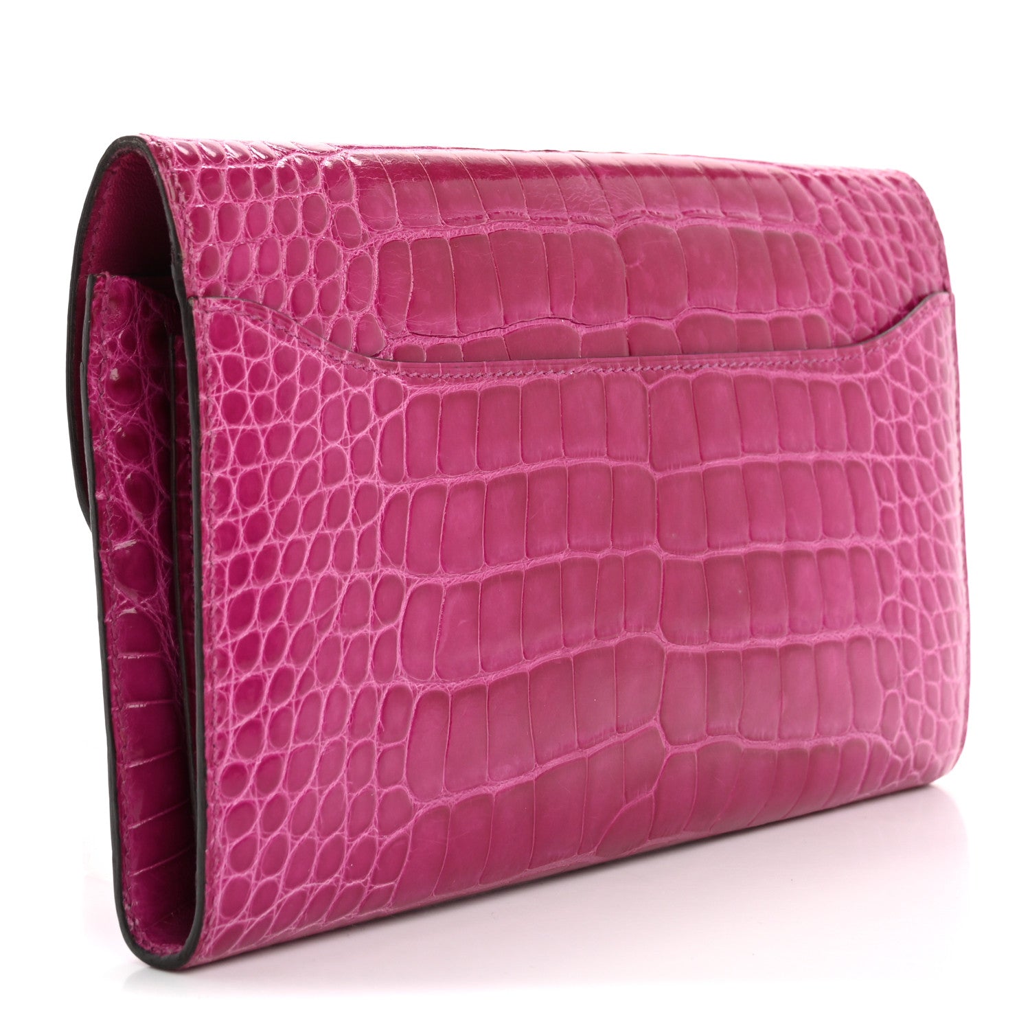 Shiny Alligator Constance Long Wallet Rose Scheherazade