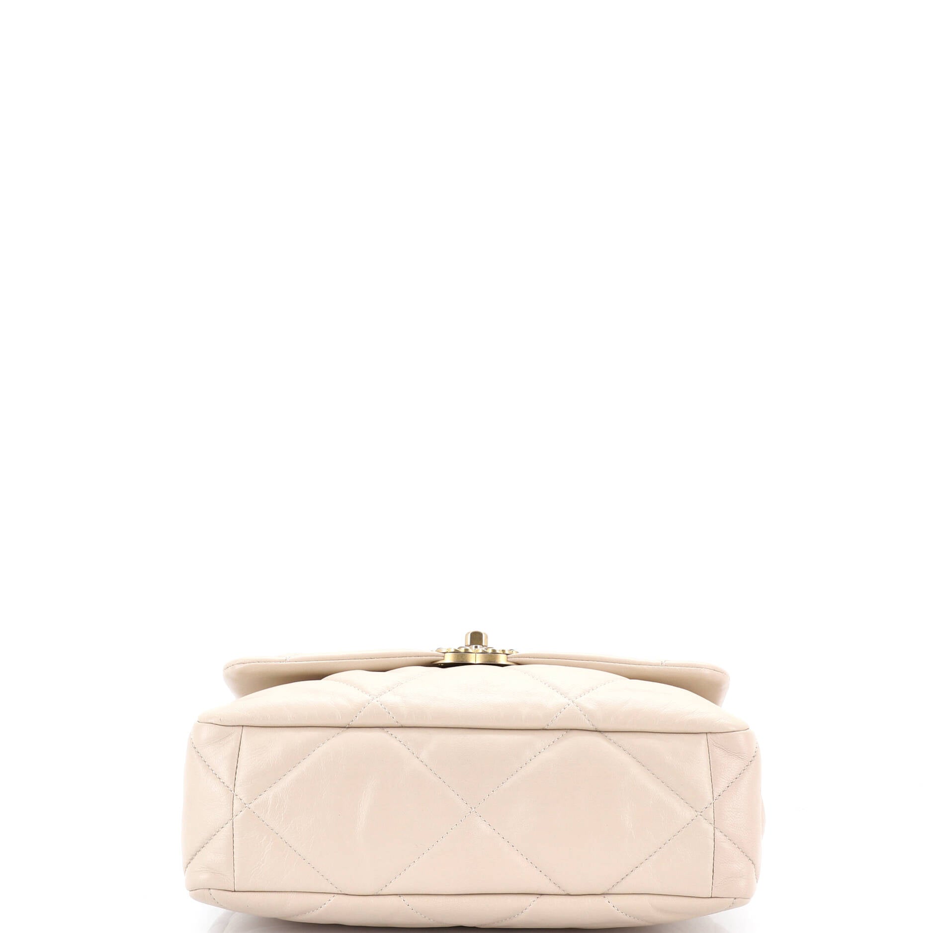 19 Flap Bag Quilted Leather Large
