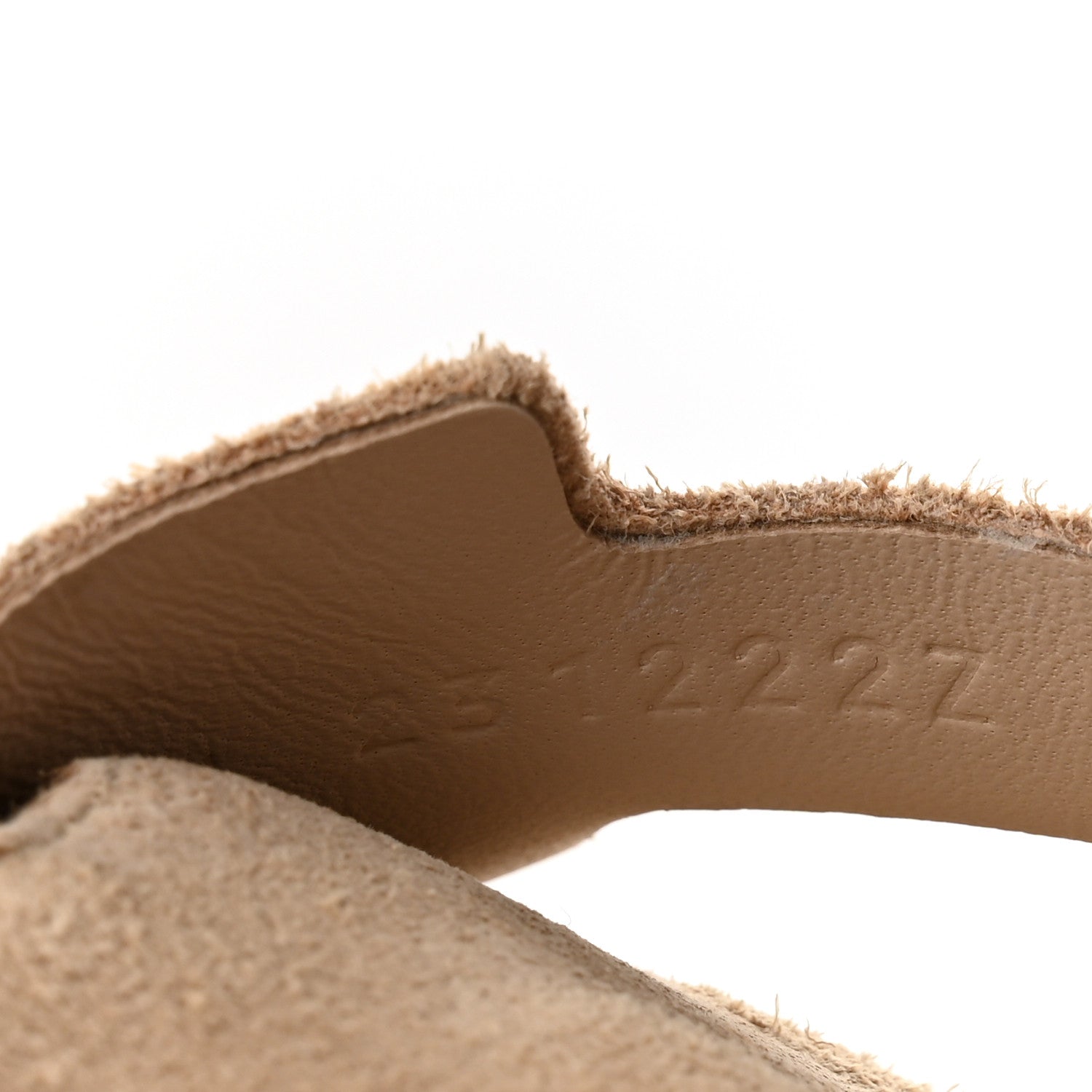 Suede Calfskin Womens Go Mules 38 Beige Argile