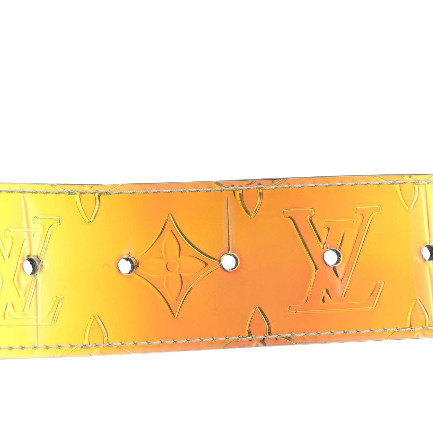 PVC Monogram 40mm LV Initiales Reversible Belt 85 34 Iridescent Prism