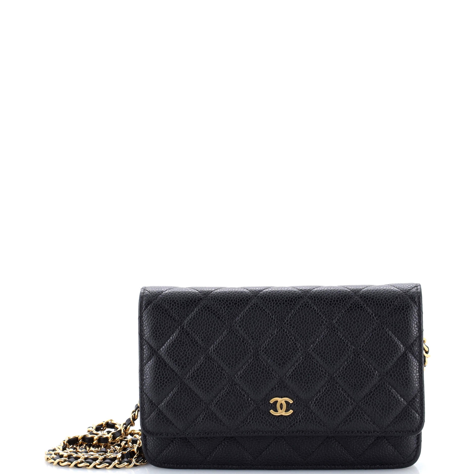 Wallet on Chain Quilted Caviar