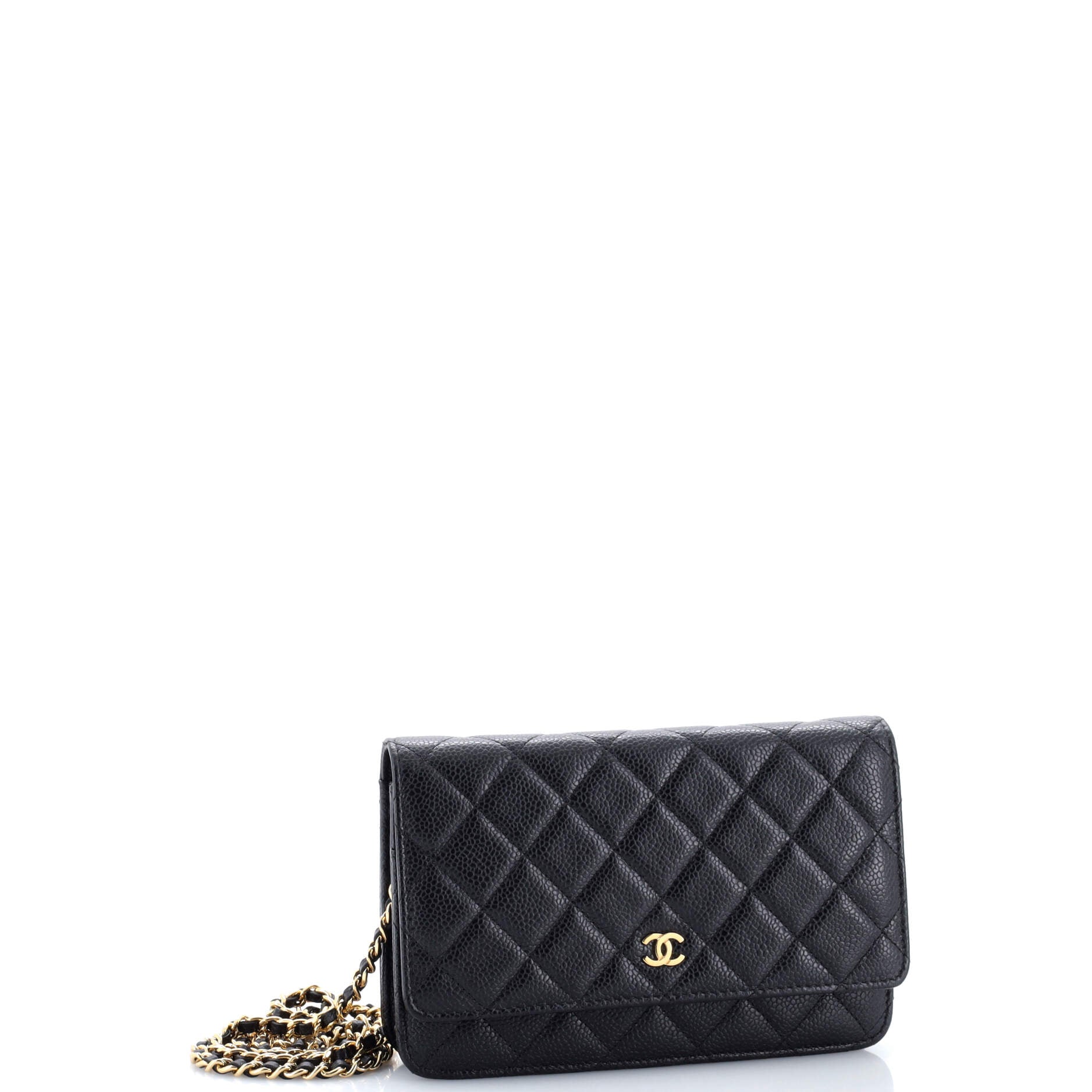 Wallet on Chain Quilted Caviar