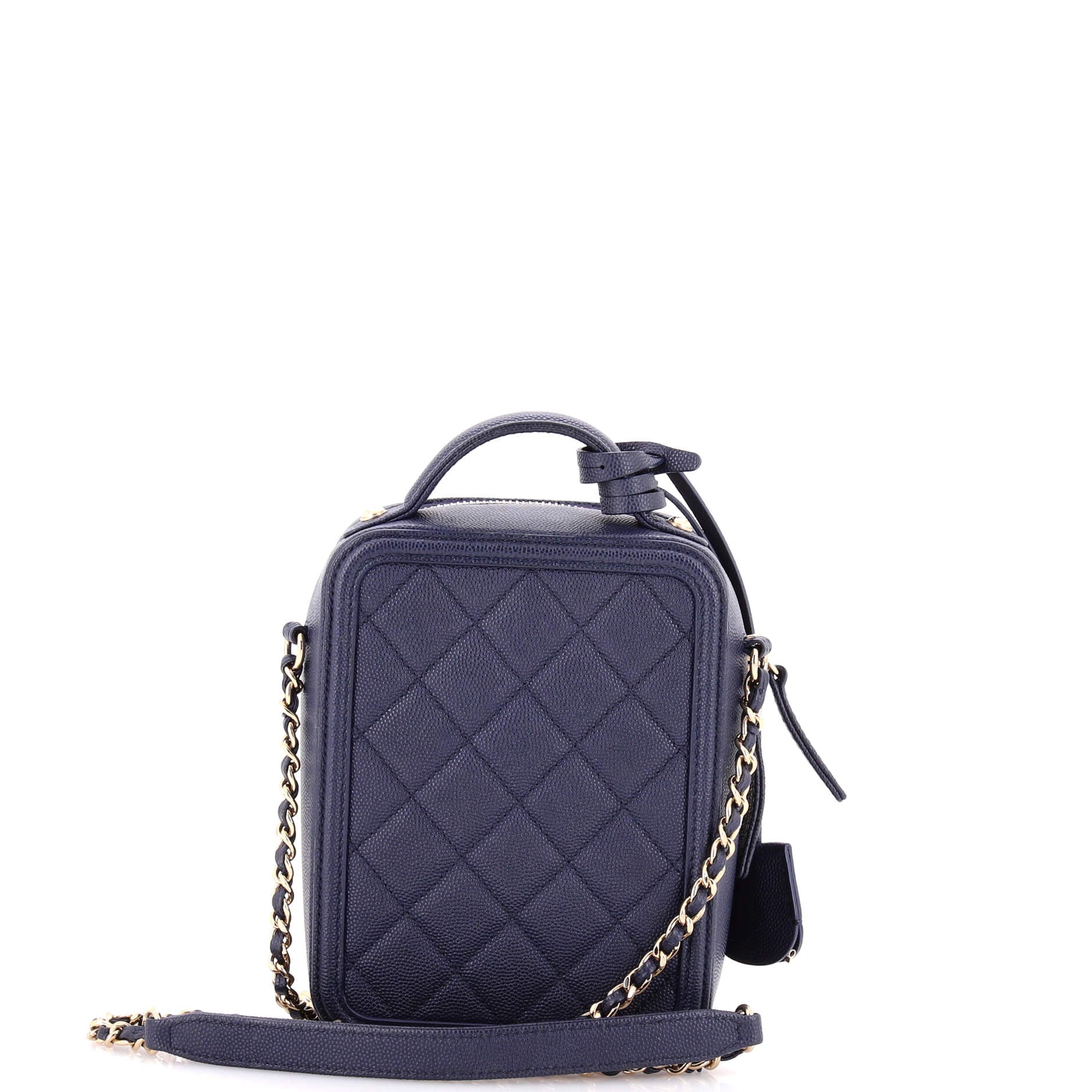 Filigree Vertical Vanity Case Quilted Caviar