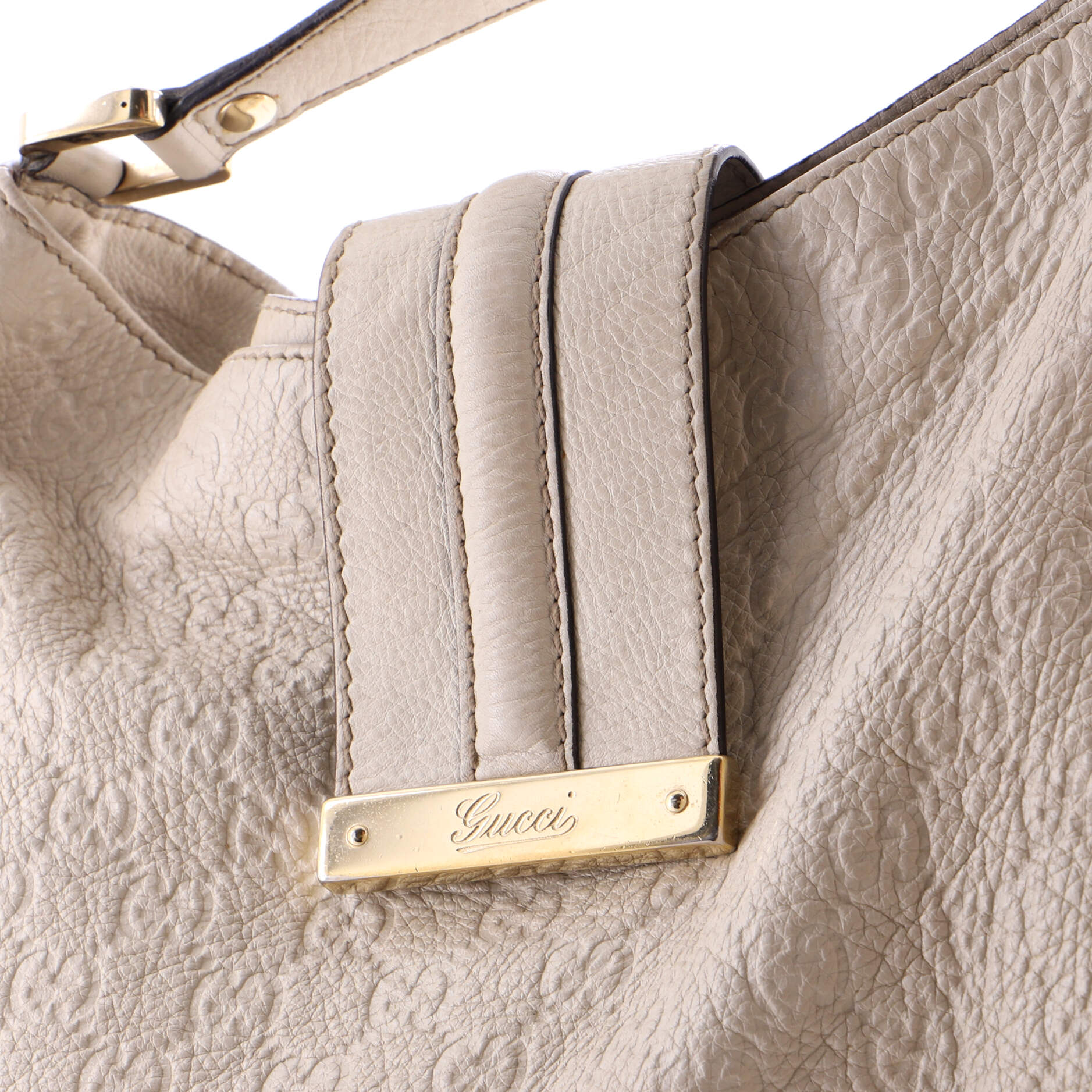 New Ladies Web Hobo Guccissima Leather Medium