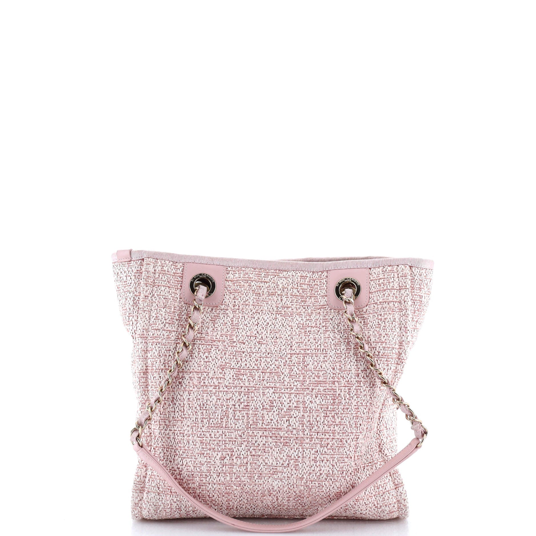 North South Deauville Tote Raffia with Glitter Detail Small