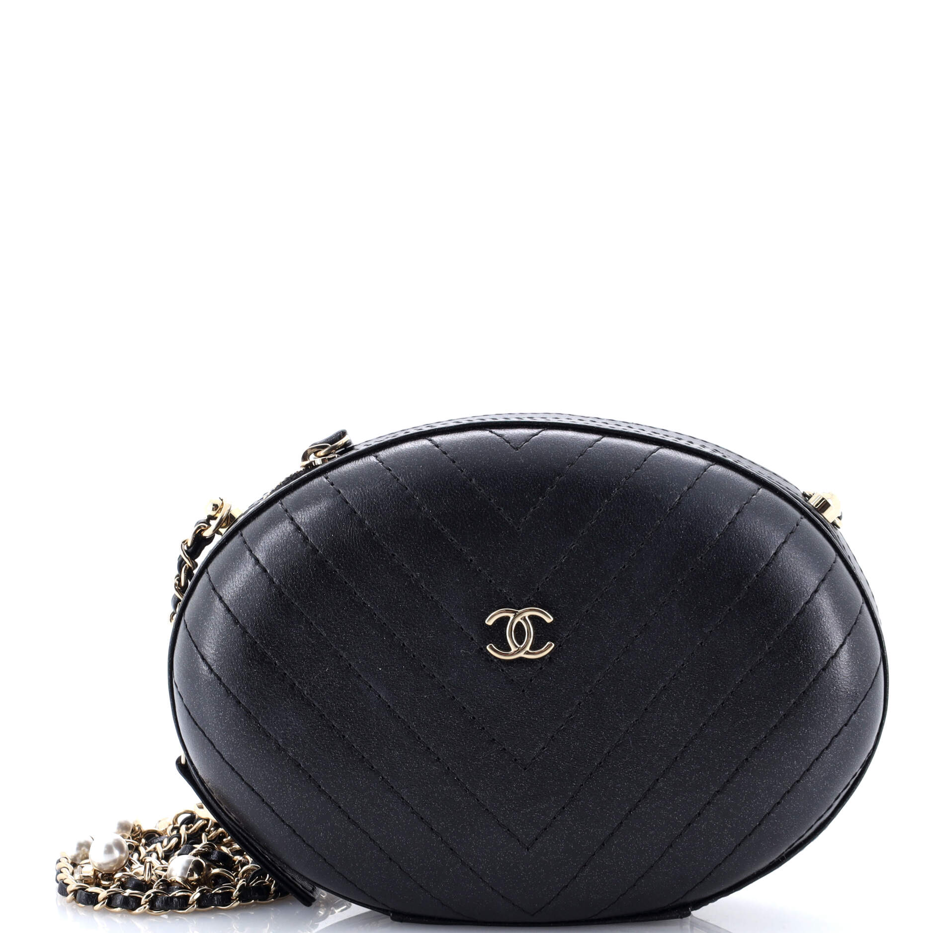 La Pausa Evening Bag Chevron Leather