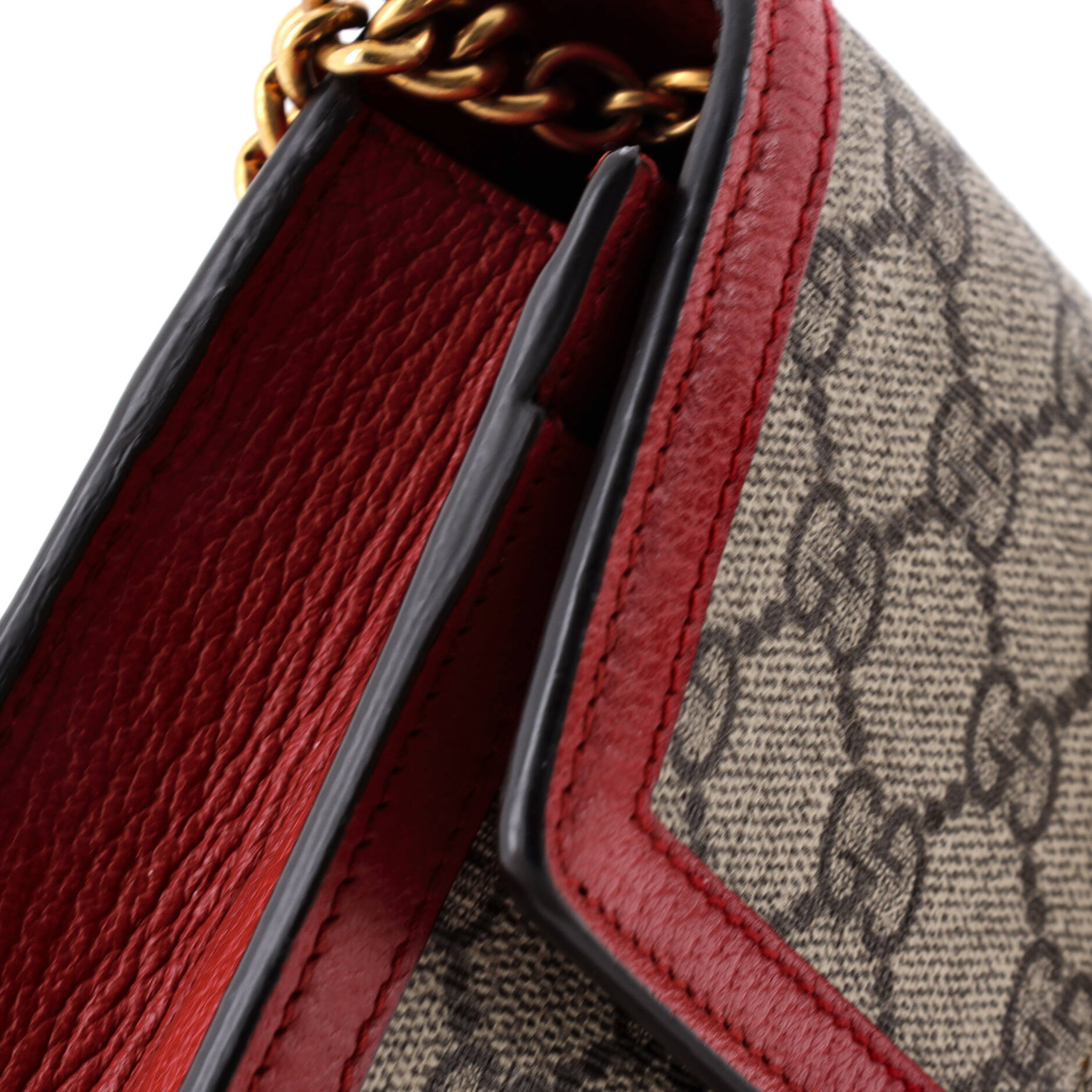 Queen Margaret Chain Wallet GG Coated Canvas Mini