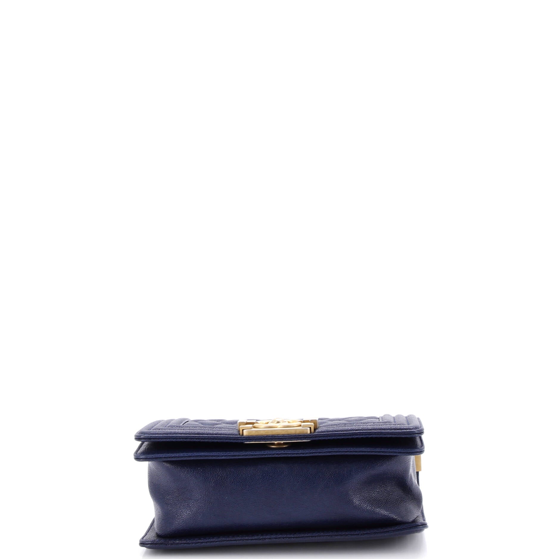 Boy Flap Bag Quilted Caviar Small