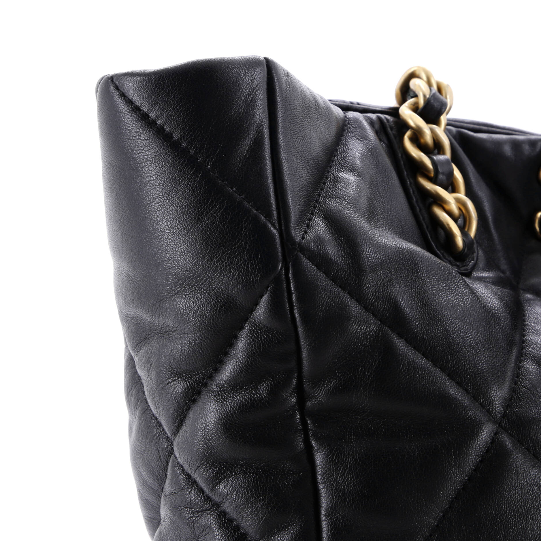 19 Shopping Bag Quilted Leather Medium
