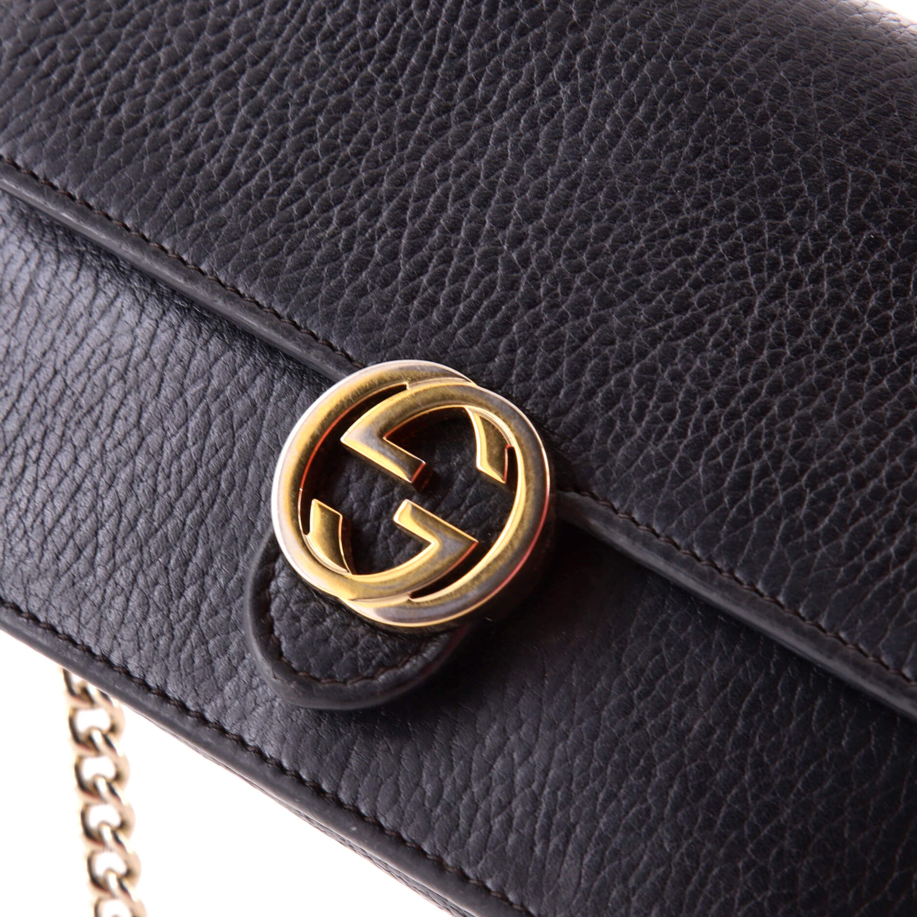 Interlocking Wallet on Chain Leather