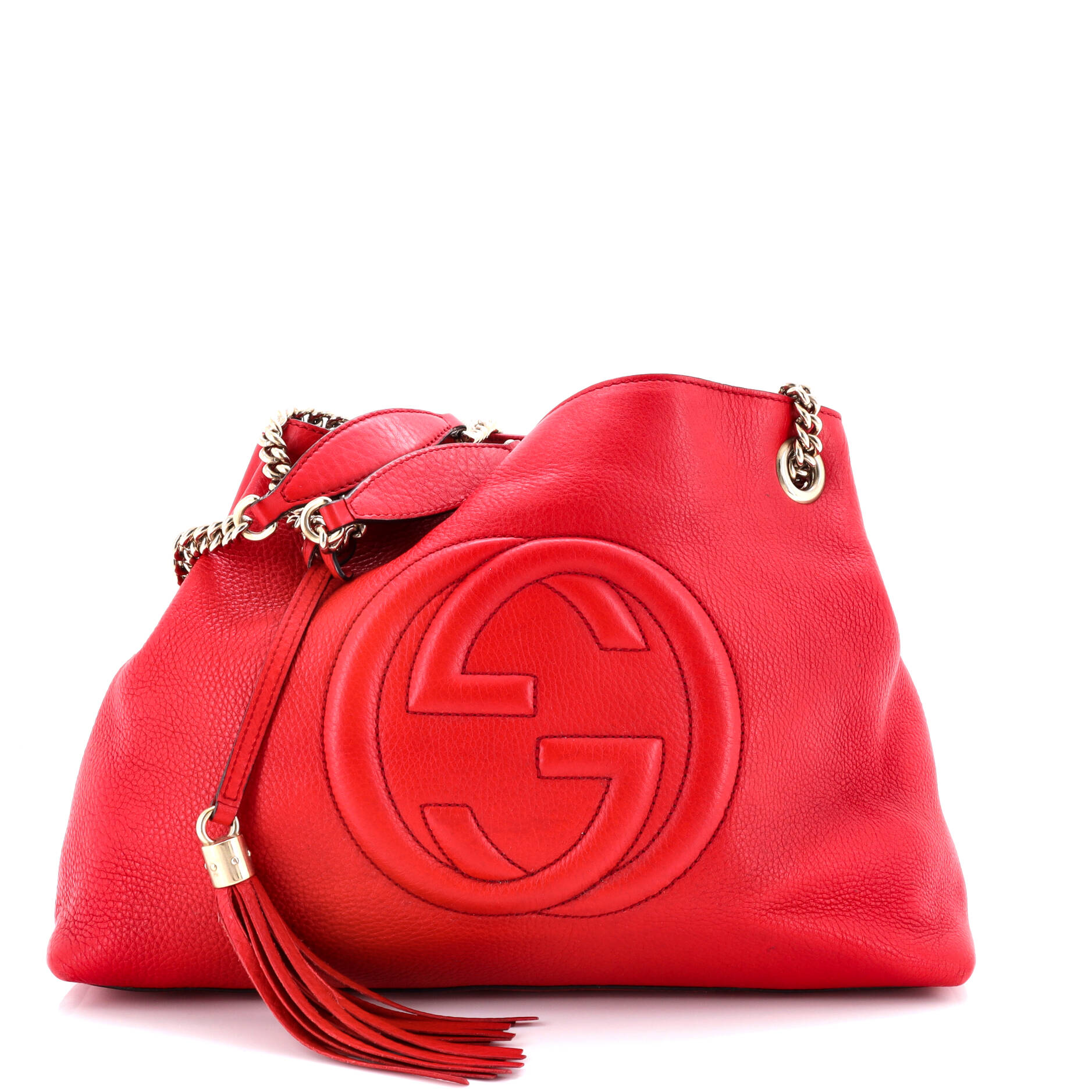 Soho Chain Strap Shoulder Bag Leather Medium