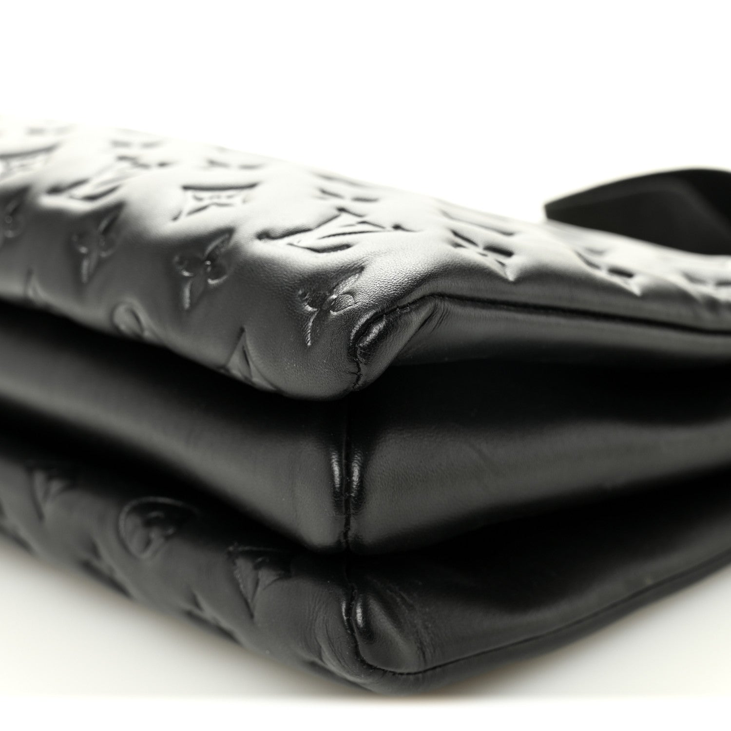 Lambskin Embossed Monogram Coussin MM Black
