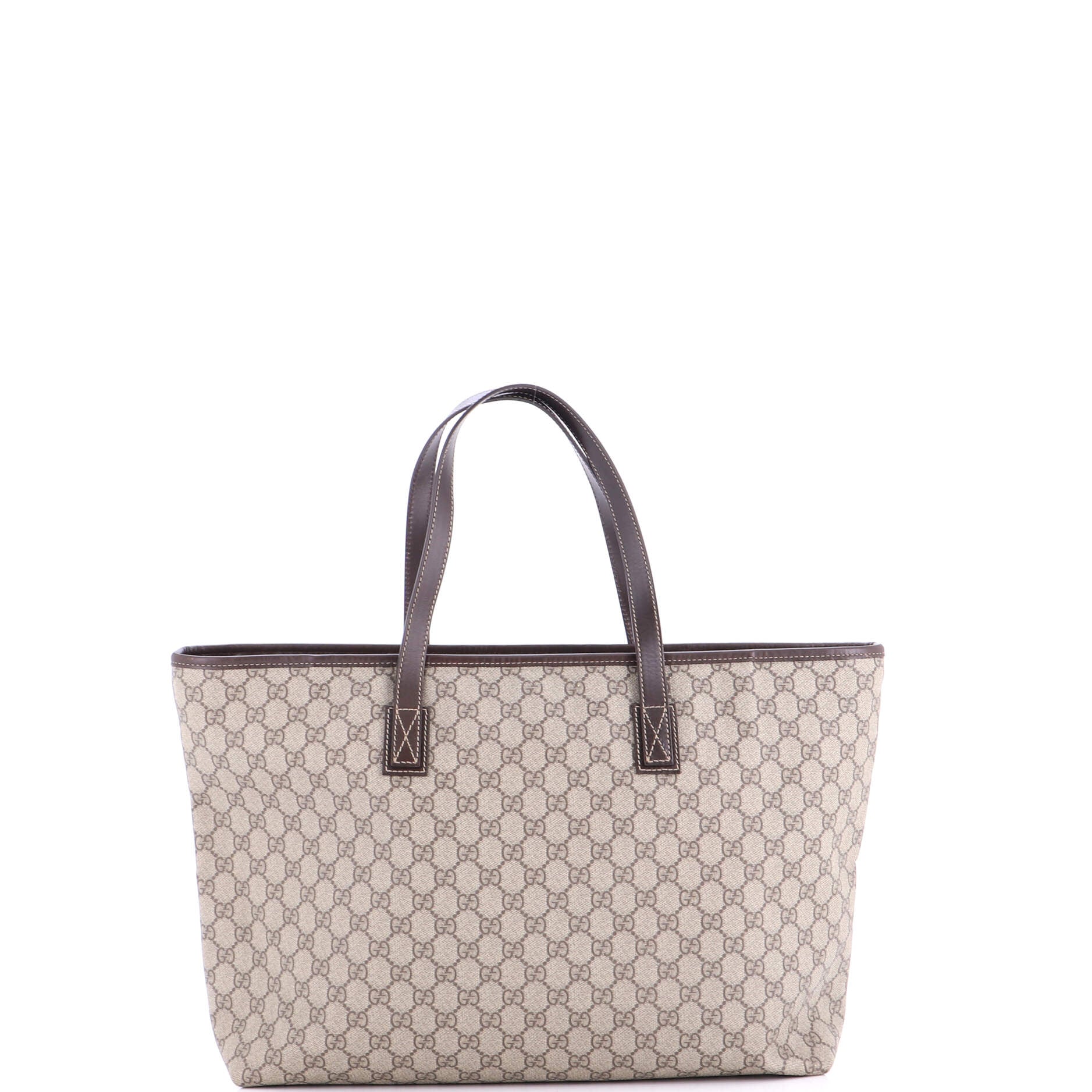 Plus Tote GG Coated Canvas with Leather Large