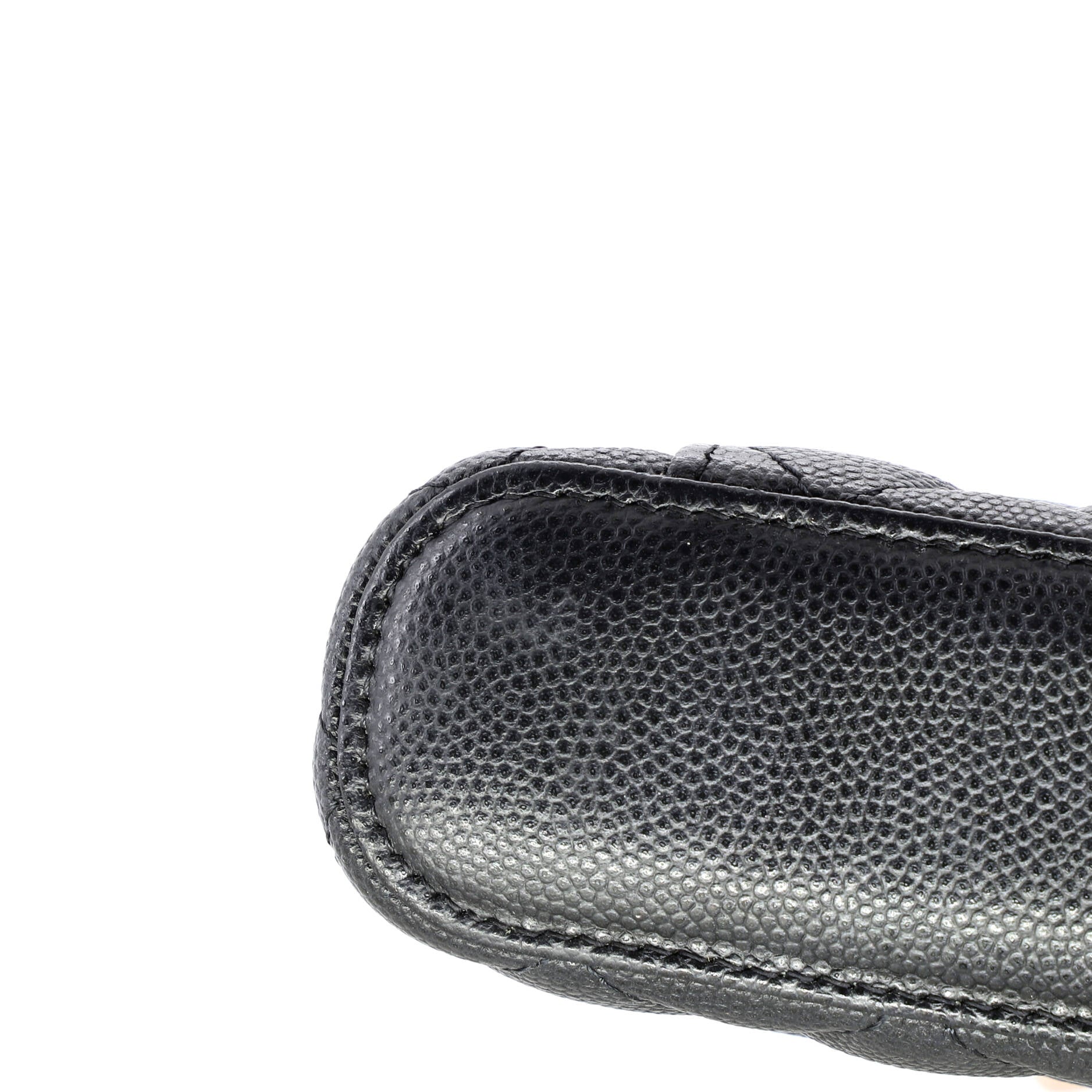 Vertical Classic Vanity Case with Chain Quilted Caviar Mini