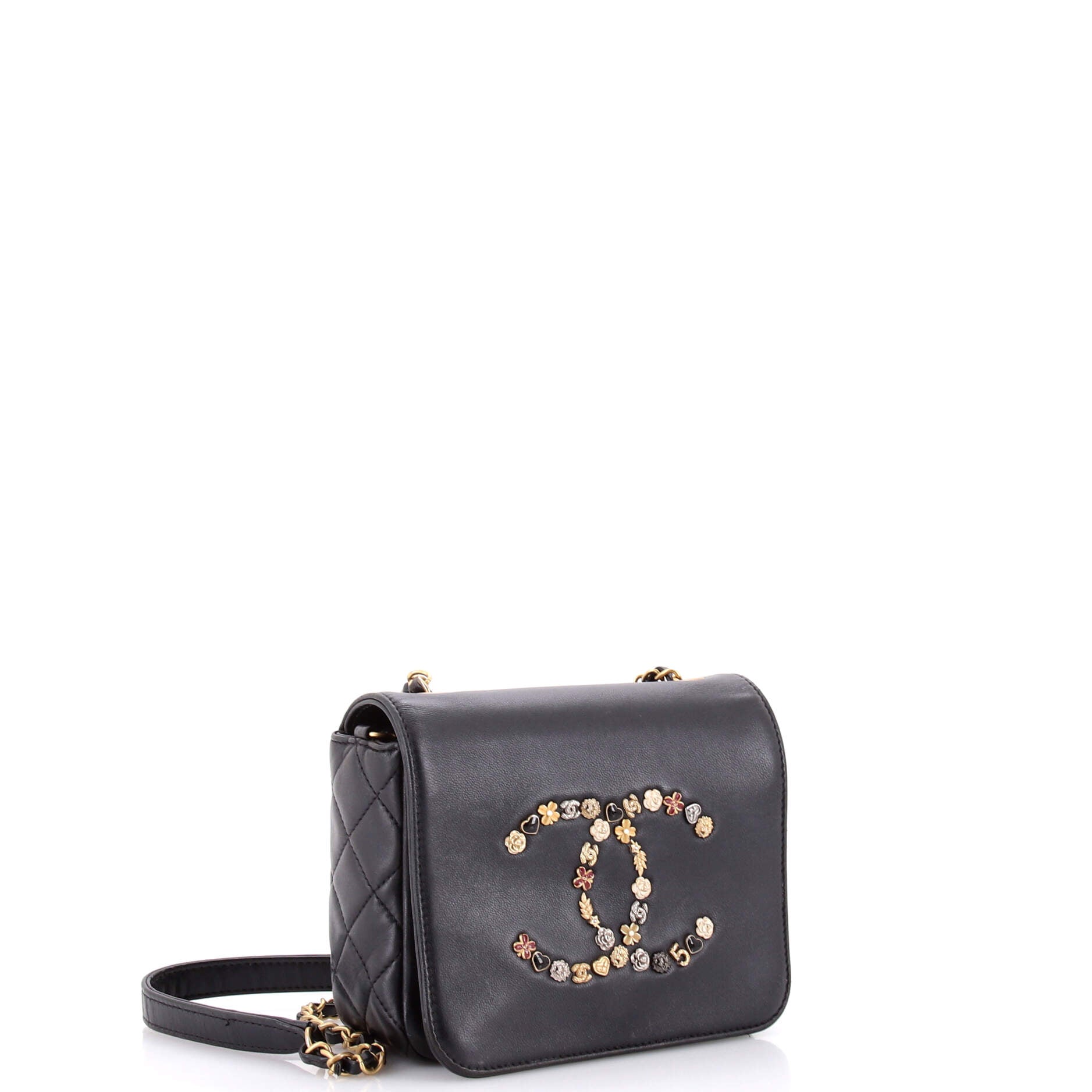 Giant Crystal CC Flap Bag Lambskin Mini