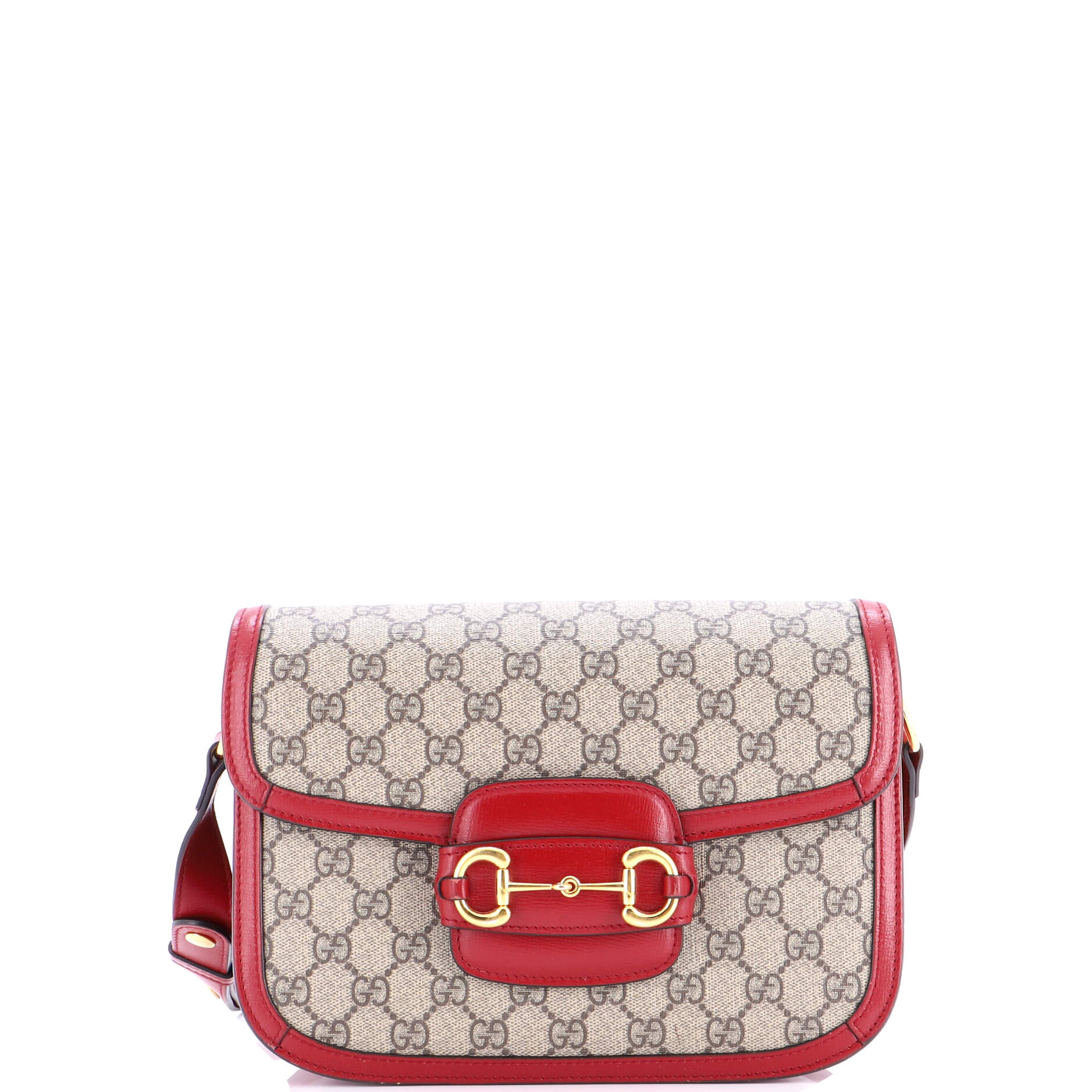 Horsebit 1955 Shoulder Bag GG Coated Canvas with Leather Small