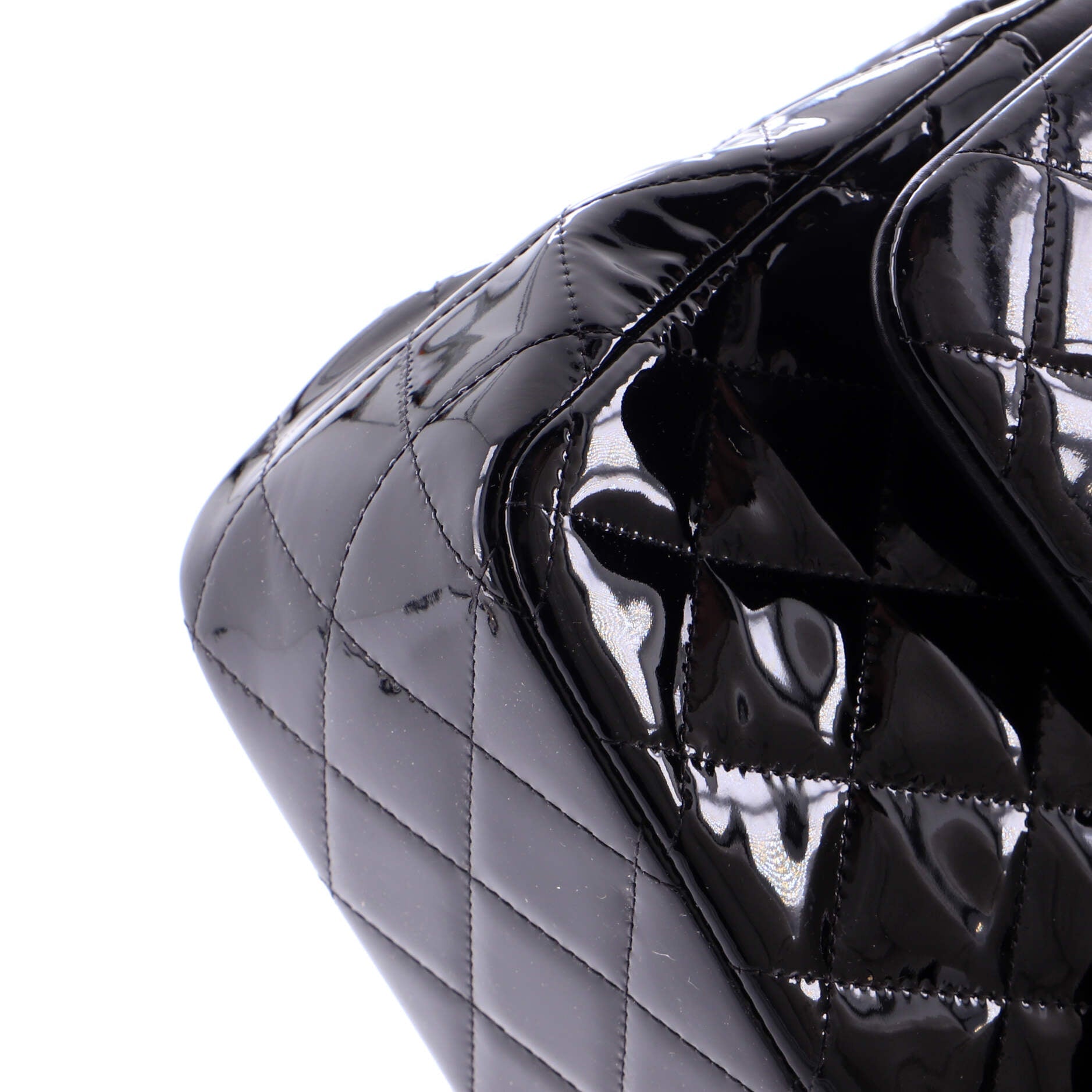 Classic Double Flap Bag Quilted Patent Jumbo