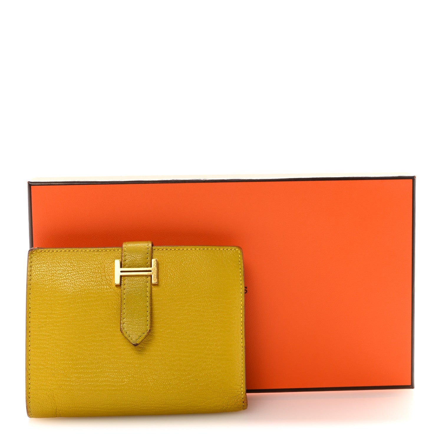Chevre Mysore Bearn Compact Wallet Cumin