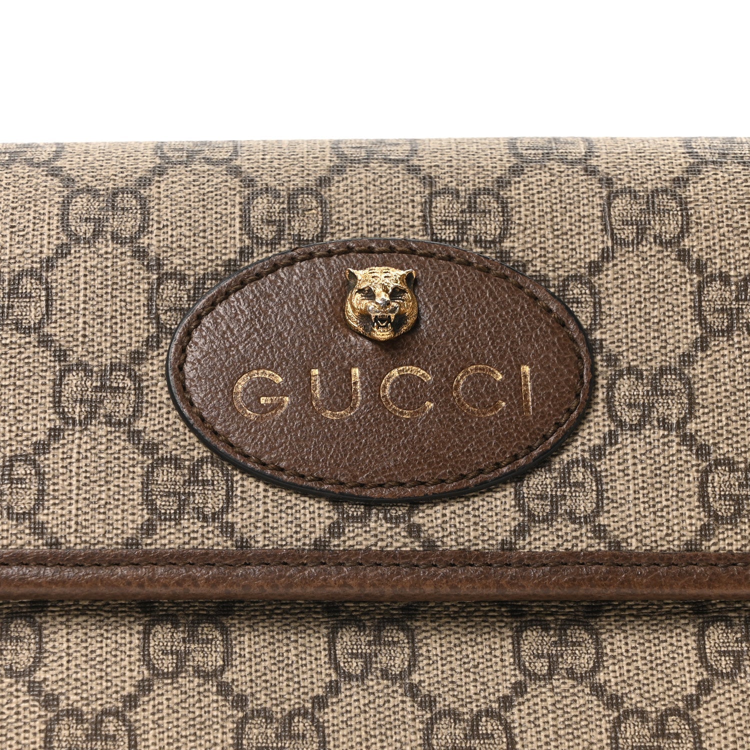 GG Supreme Monogram Neo Vintage Web Belt Bag Brown