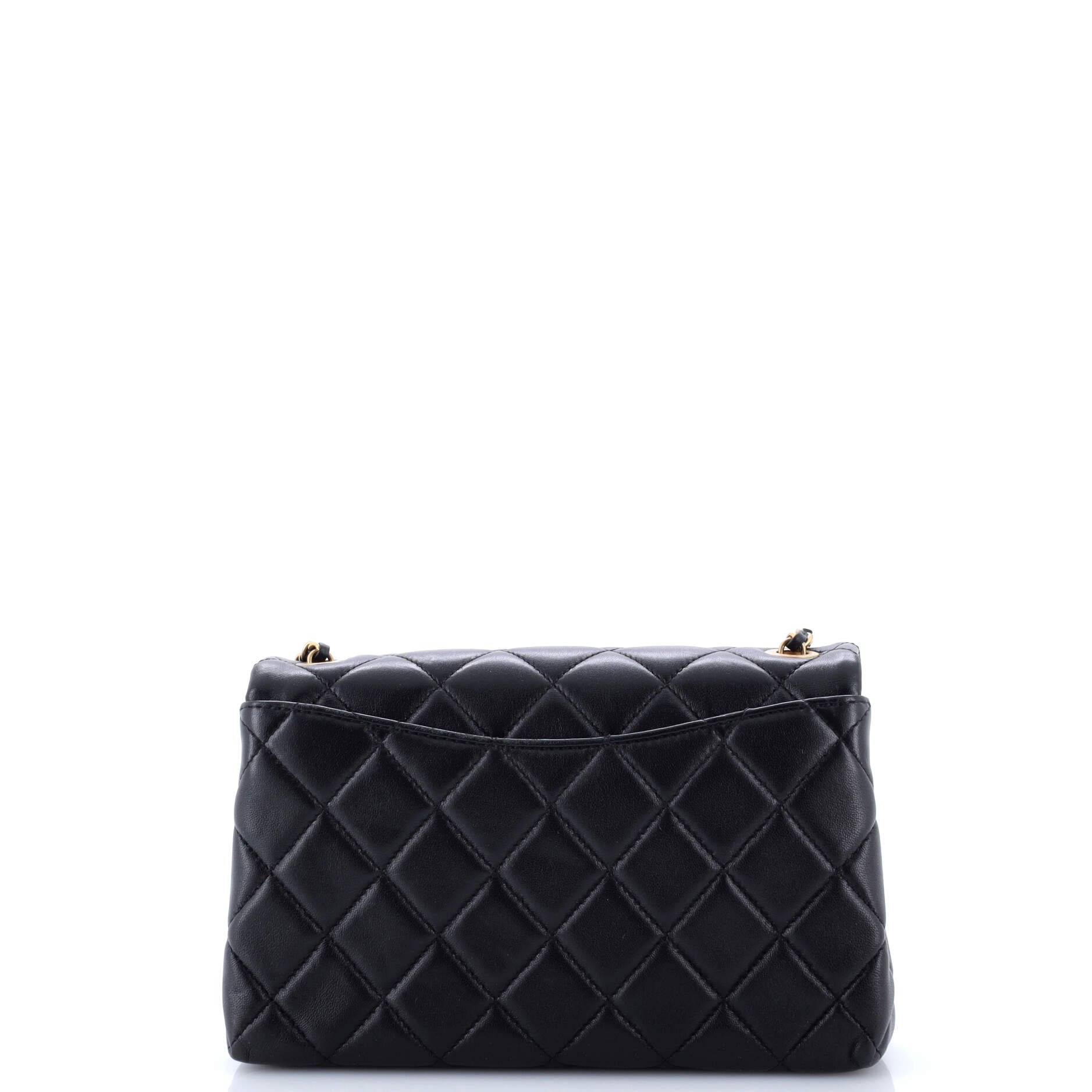 Enamel Multi CC Chain Flap Bag Quilted Lambskin Small