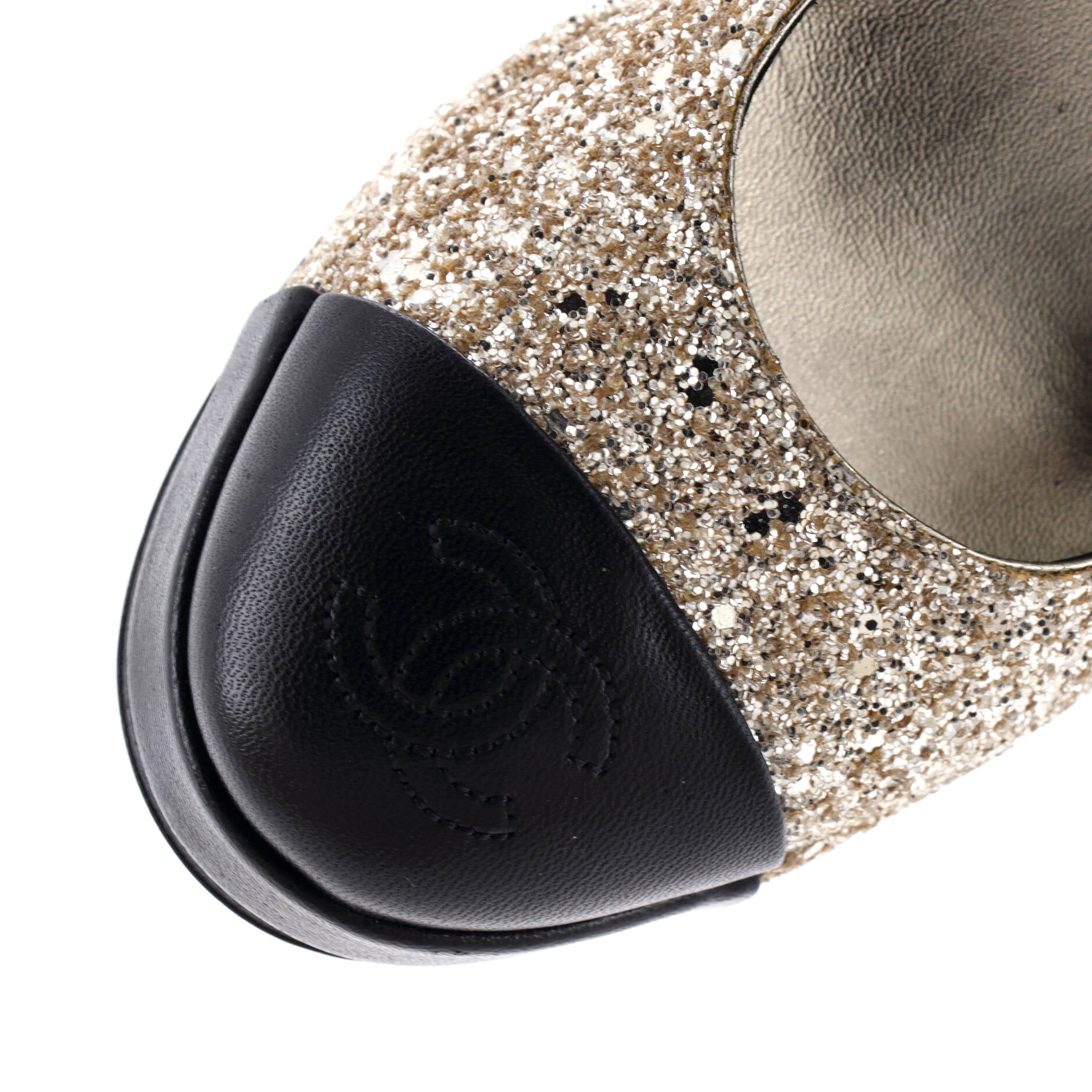 Women's Cap Toe CC Mary Jane Platform Pumps Glitter