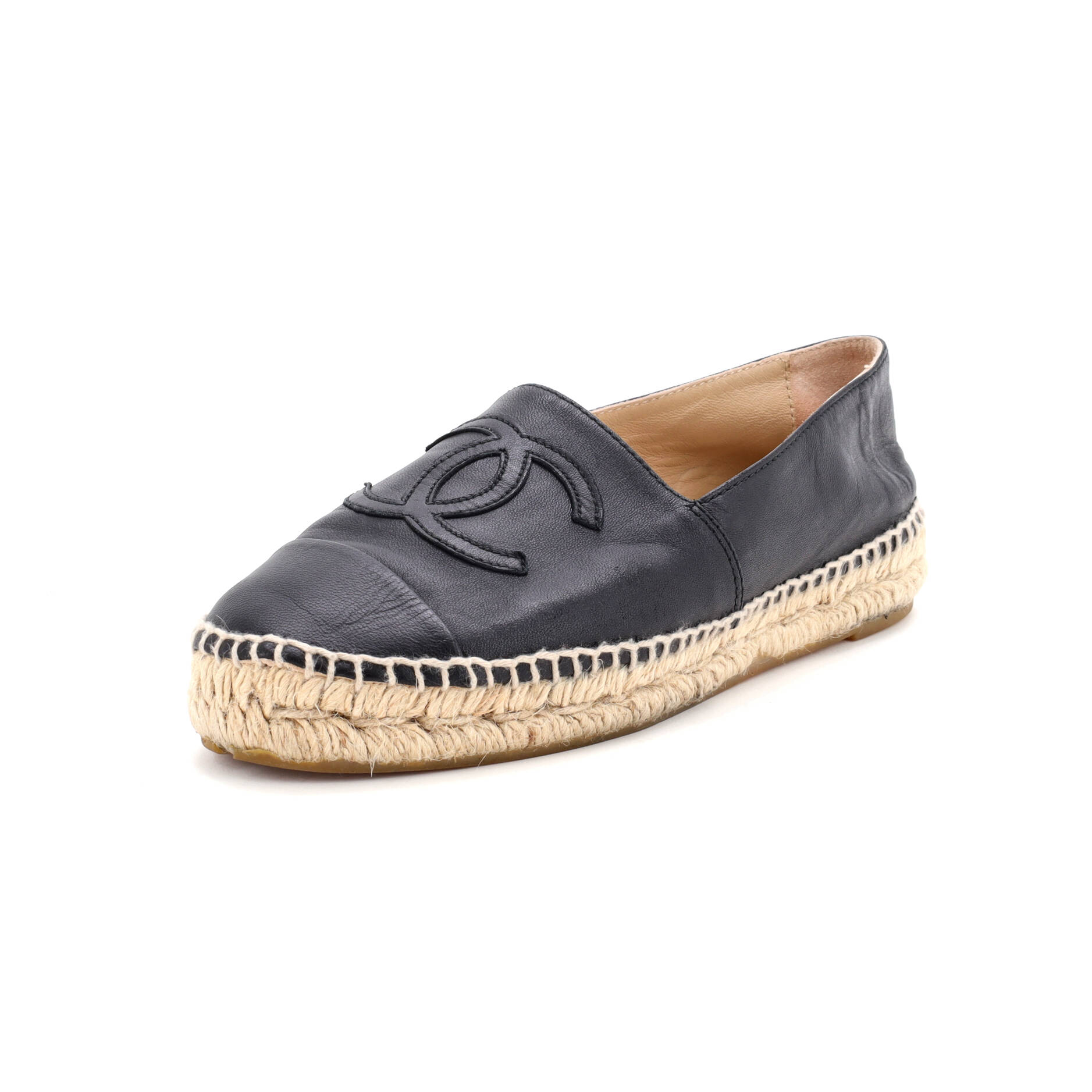 Women's CC Cap Toe Espadrilles Leather