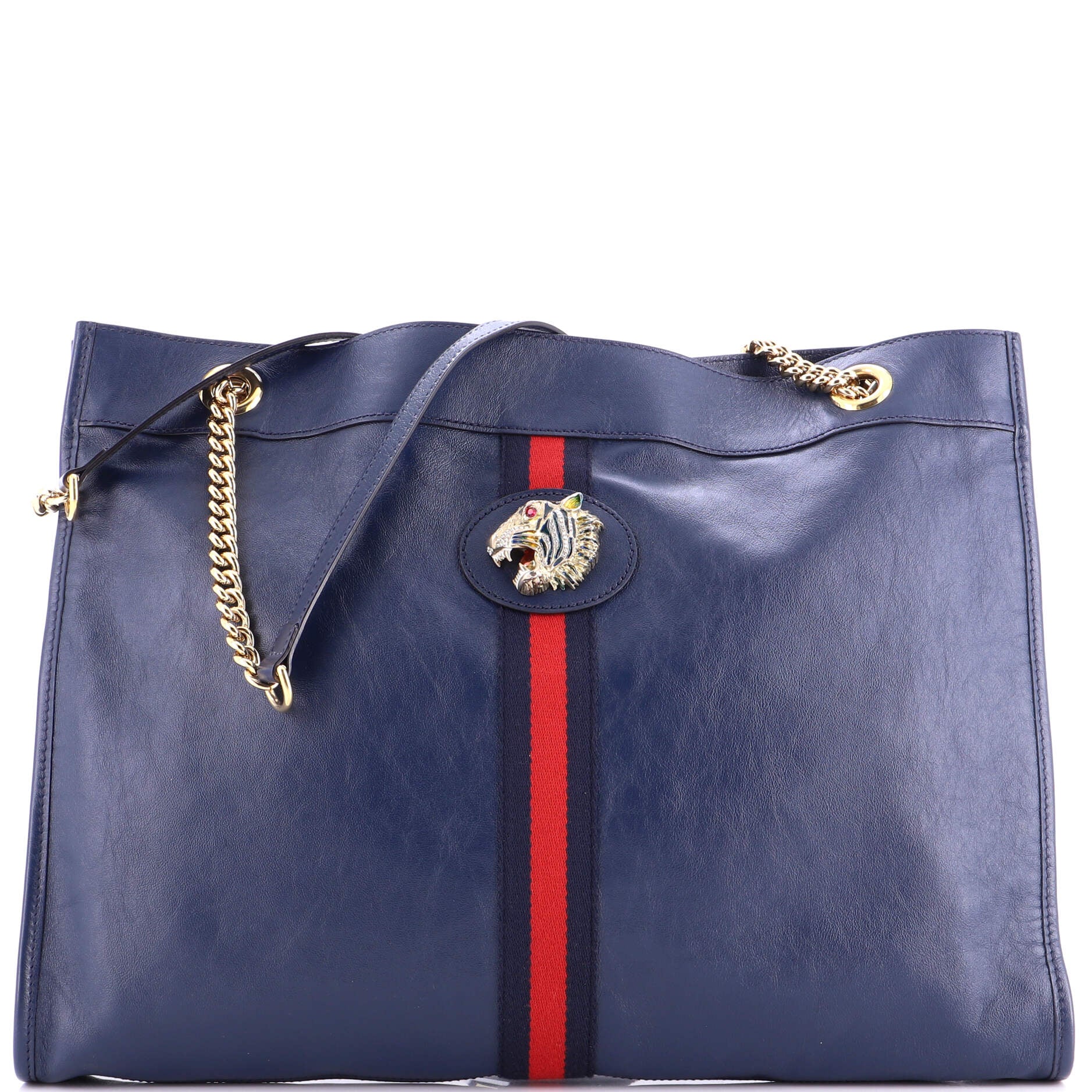 Rajah Chain Tote Leather Large