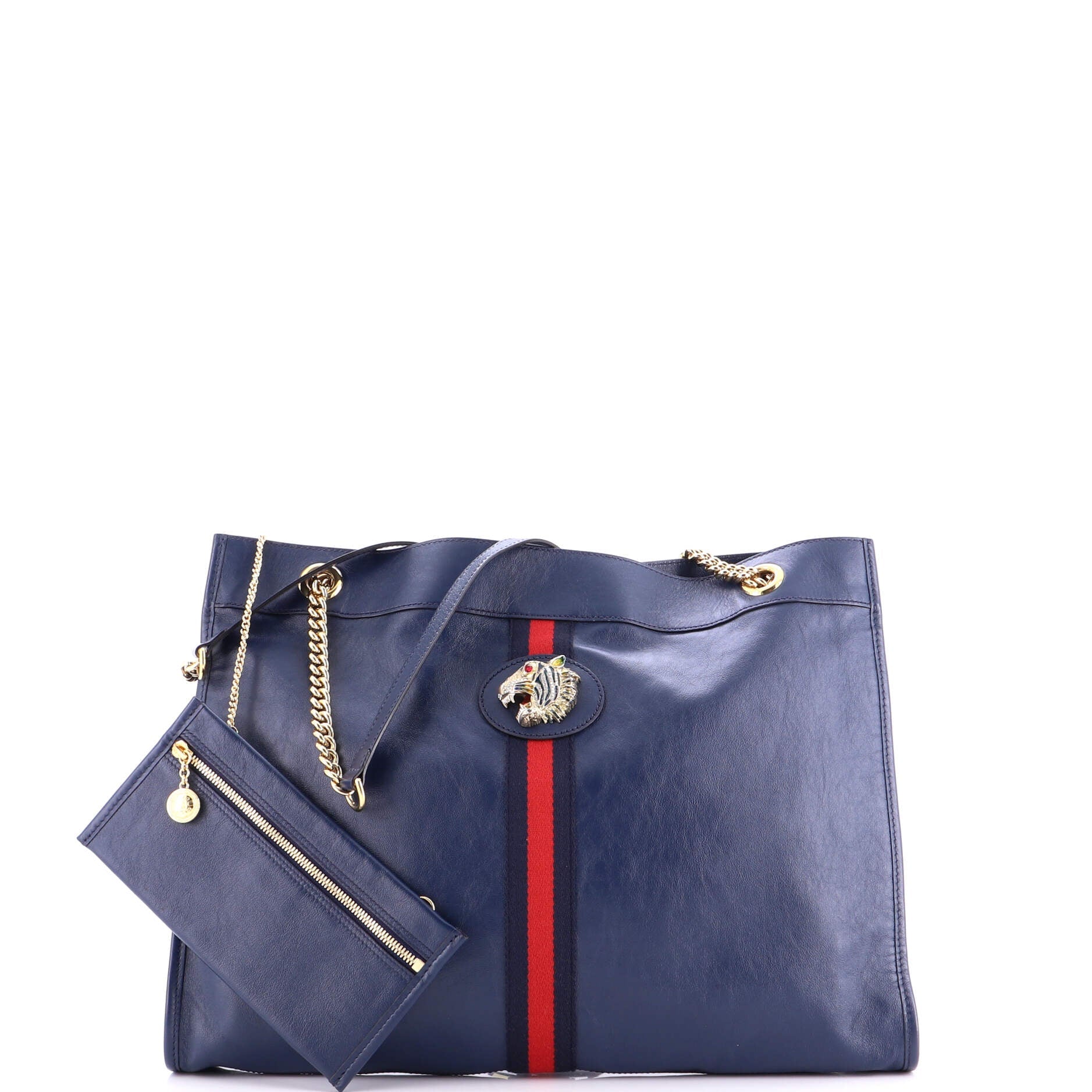 Rajah Chain Tote Leather Large