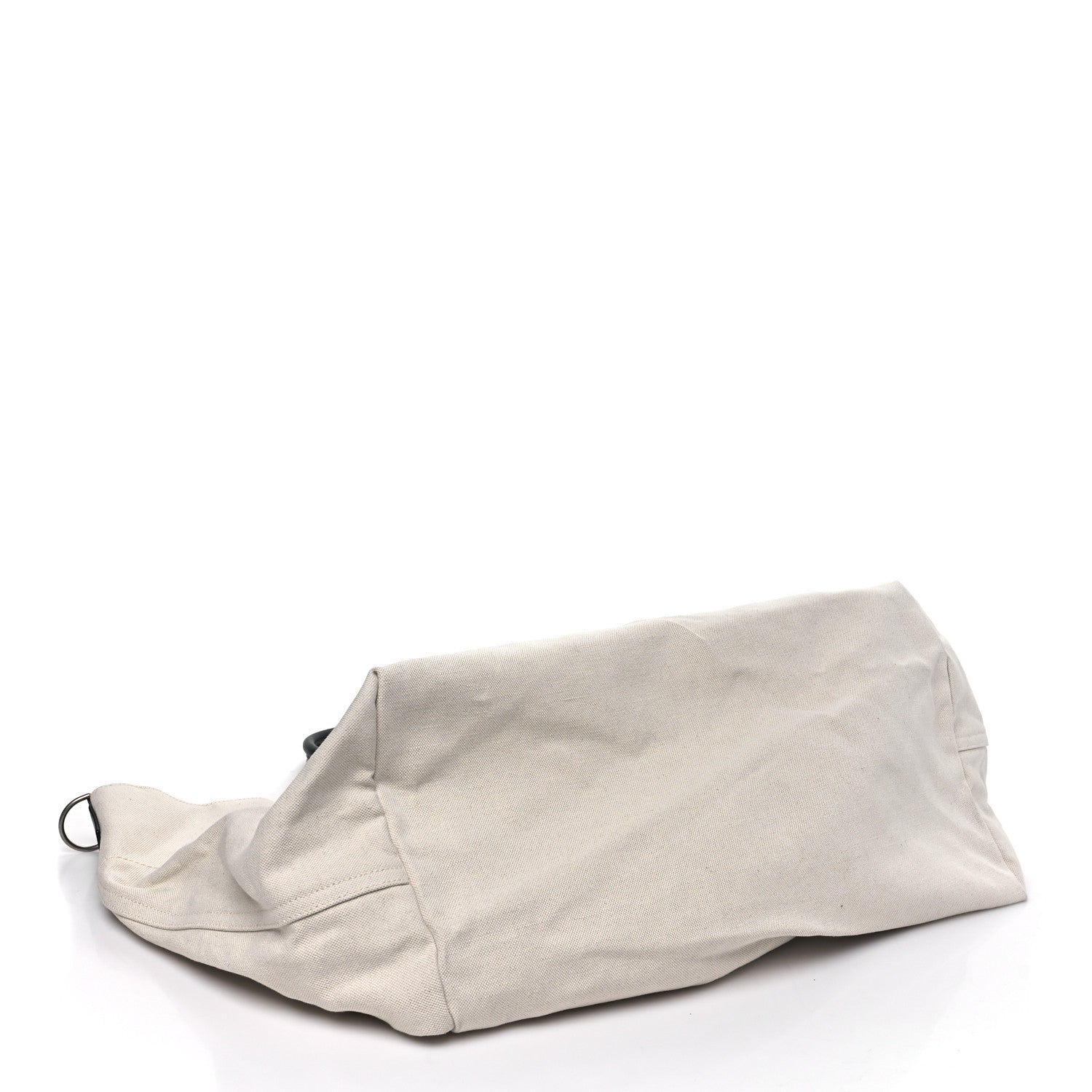 Linen Calfskin Rive Gauche Maxi Tote Grege et Noir