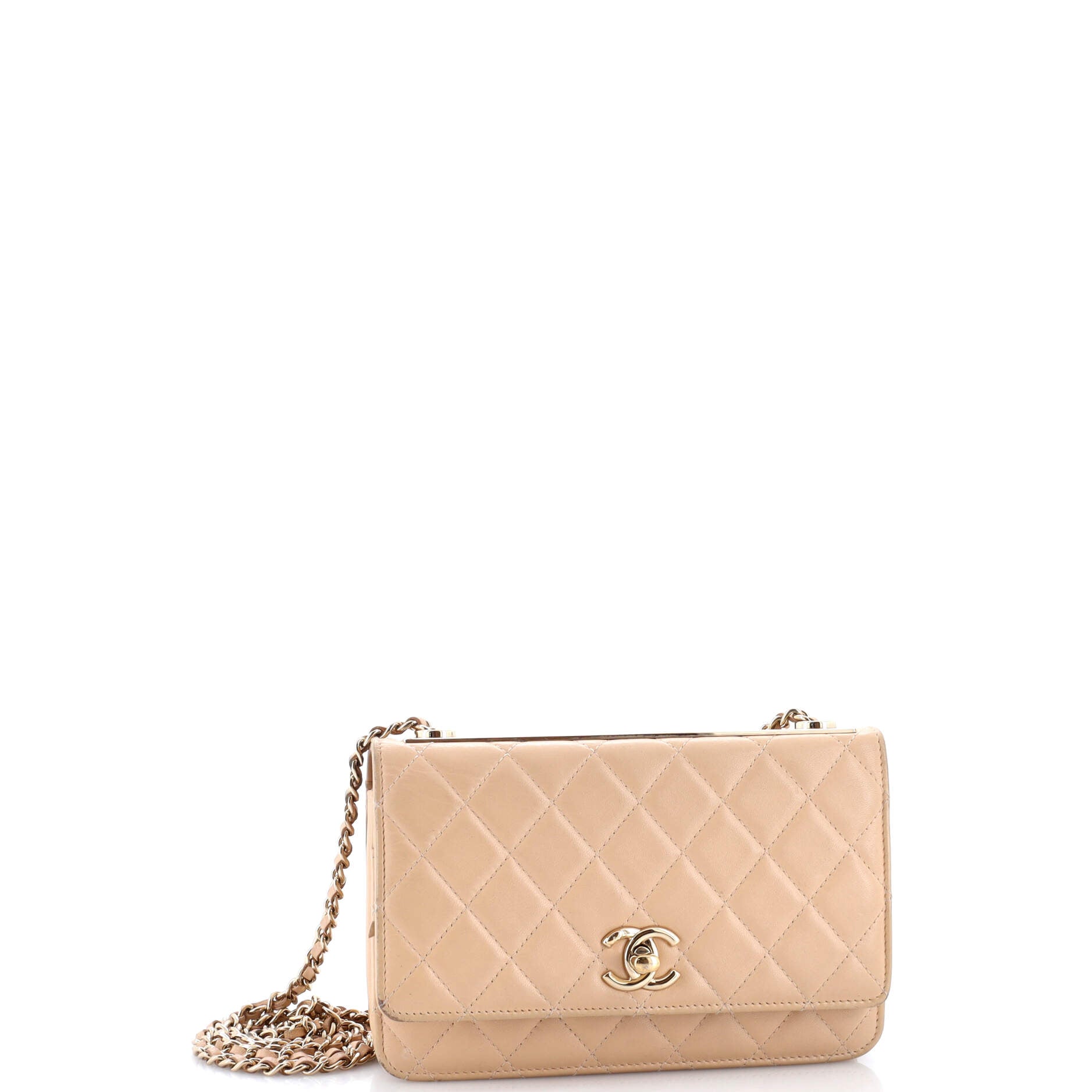 Trendy CC Wallet on Chain NM Quilted Lambskin