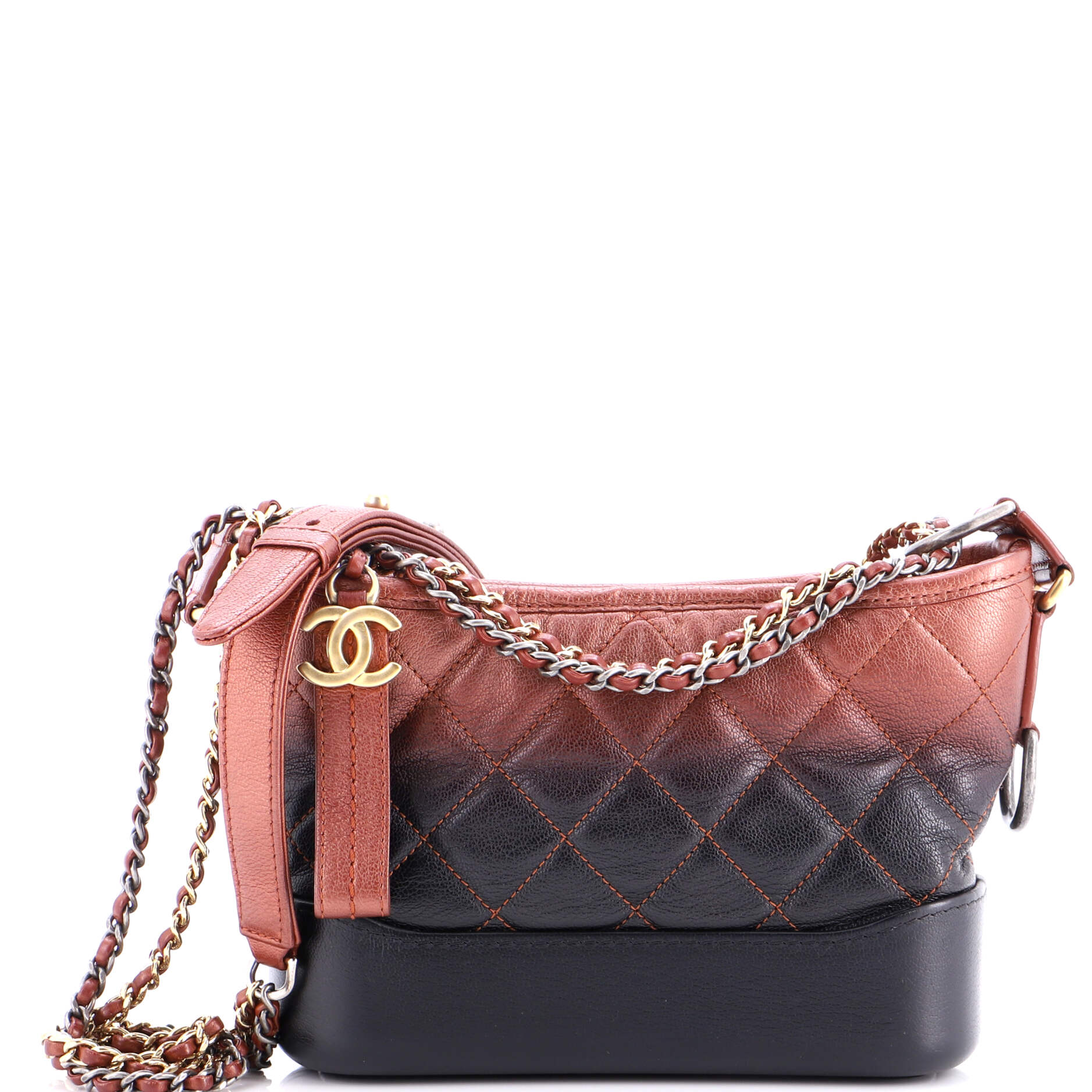 Gabrielle Hobo Quilted Ombre Goatskin Small