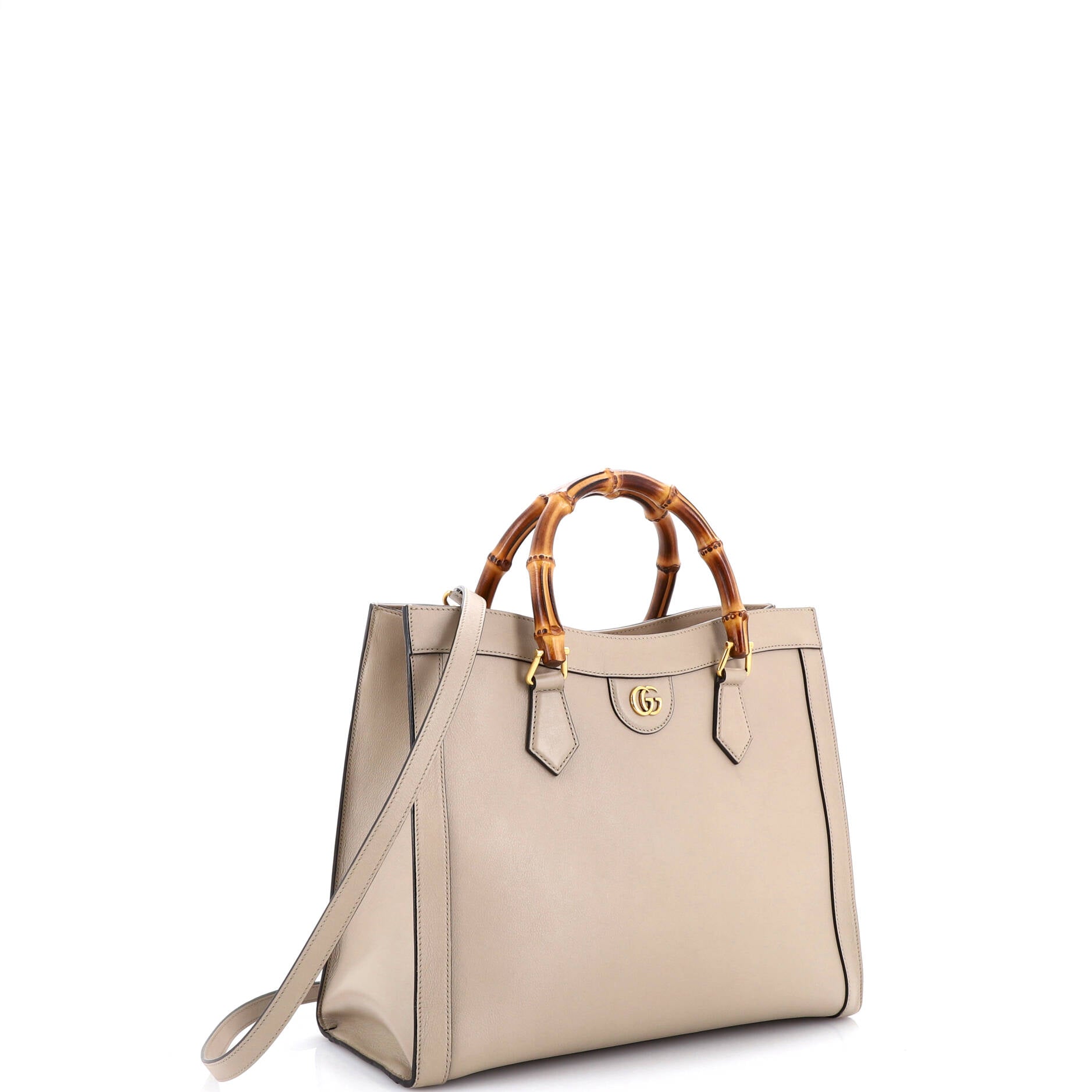 Diana NM Bamboo Handle Tote Leather Medium
