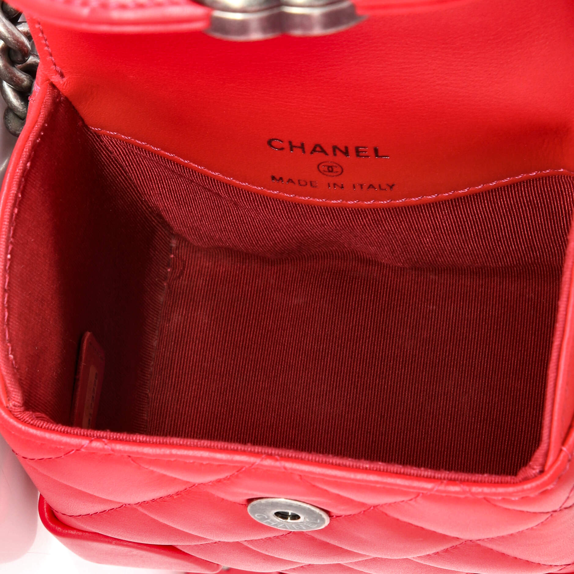 Trunk-Like Crossbody Bag Quilted Lambskin Mini