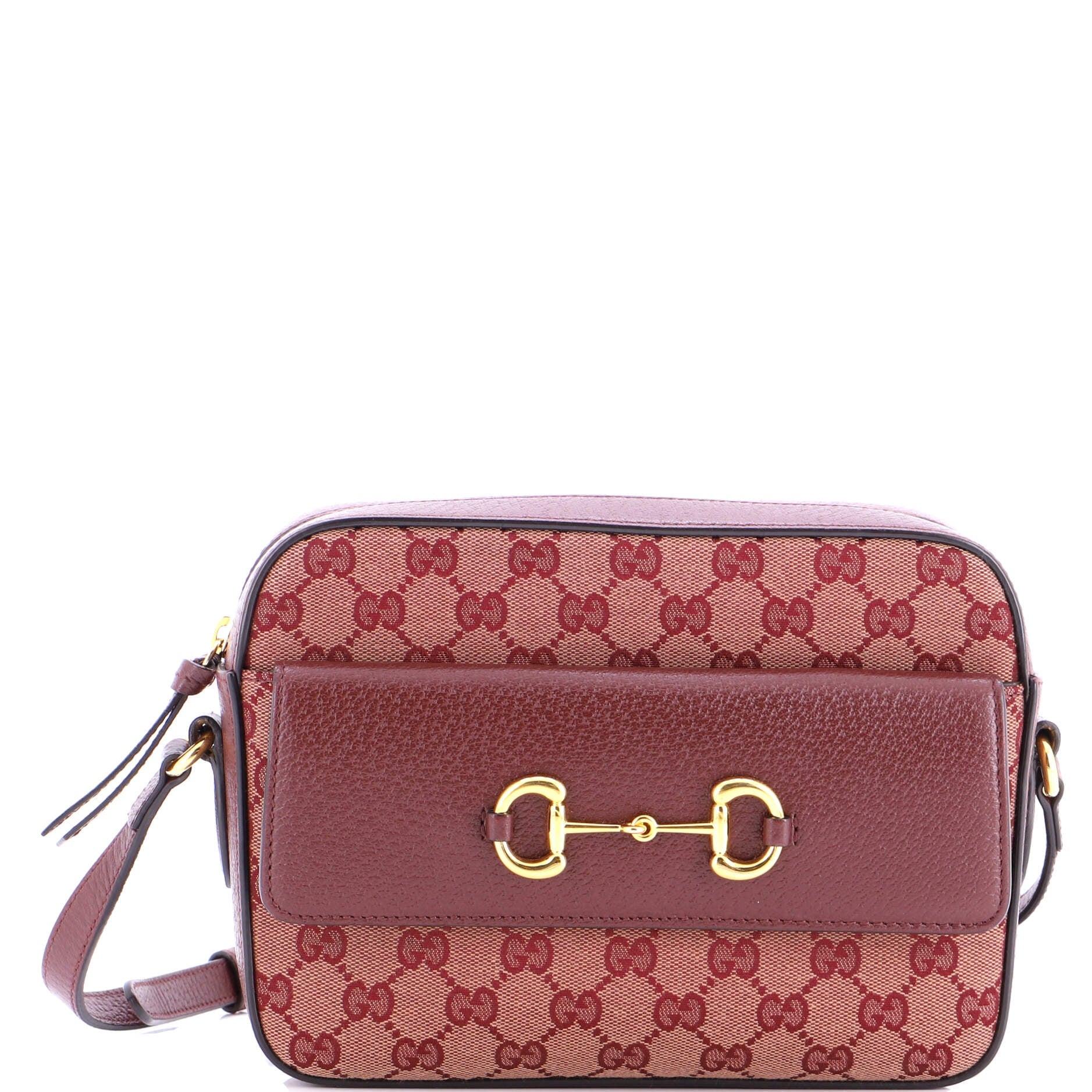 Horsebit 1955 Flap Pocket Camera Bag GG Canvas and Leather Small