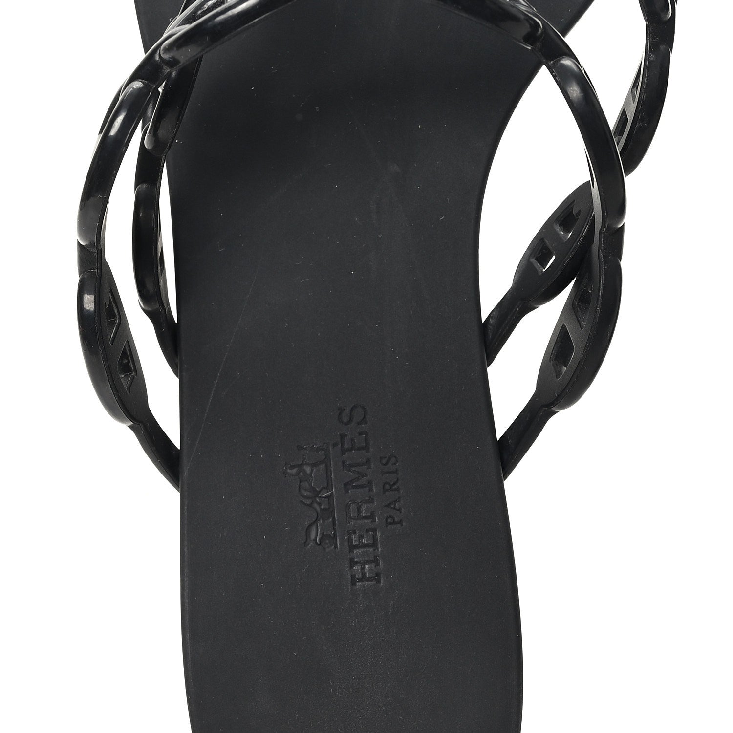Rubber Chaine d'Ancre Island Sandals 38 Black