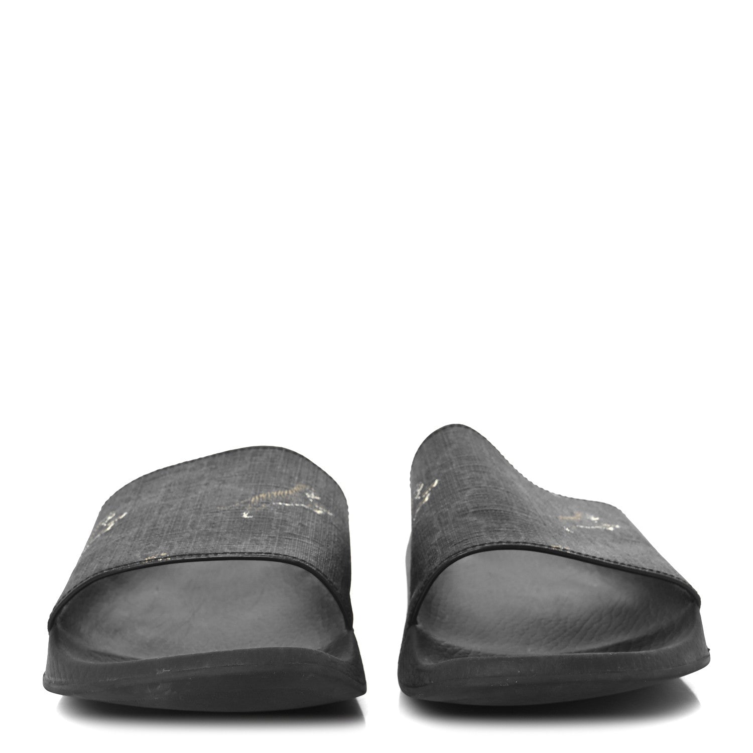 GG Supreme Monogram Tigers Mens Slide Sandals 10 Black Multicolor