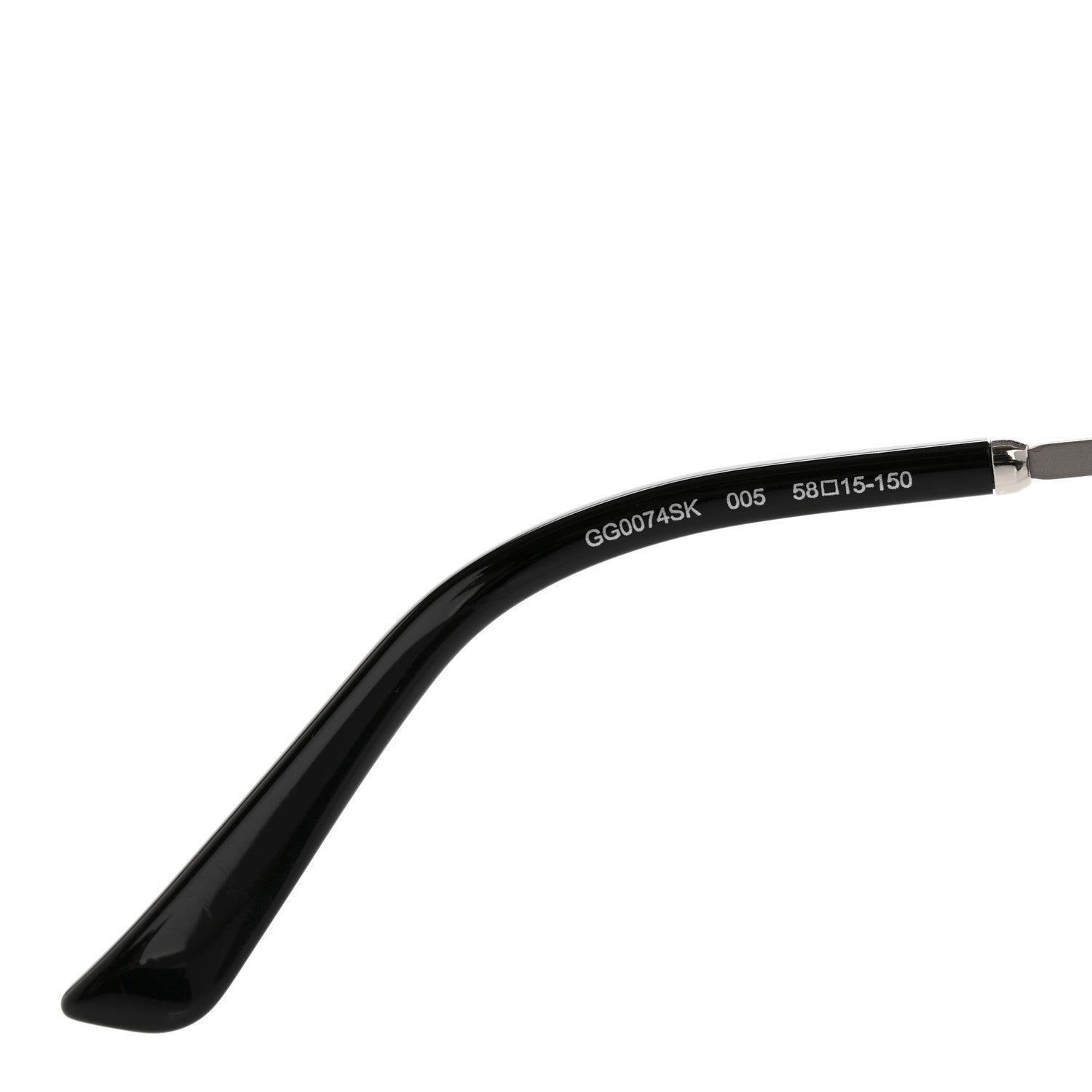Round Metal GG0074SK Sunglasses Black Yellow