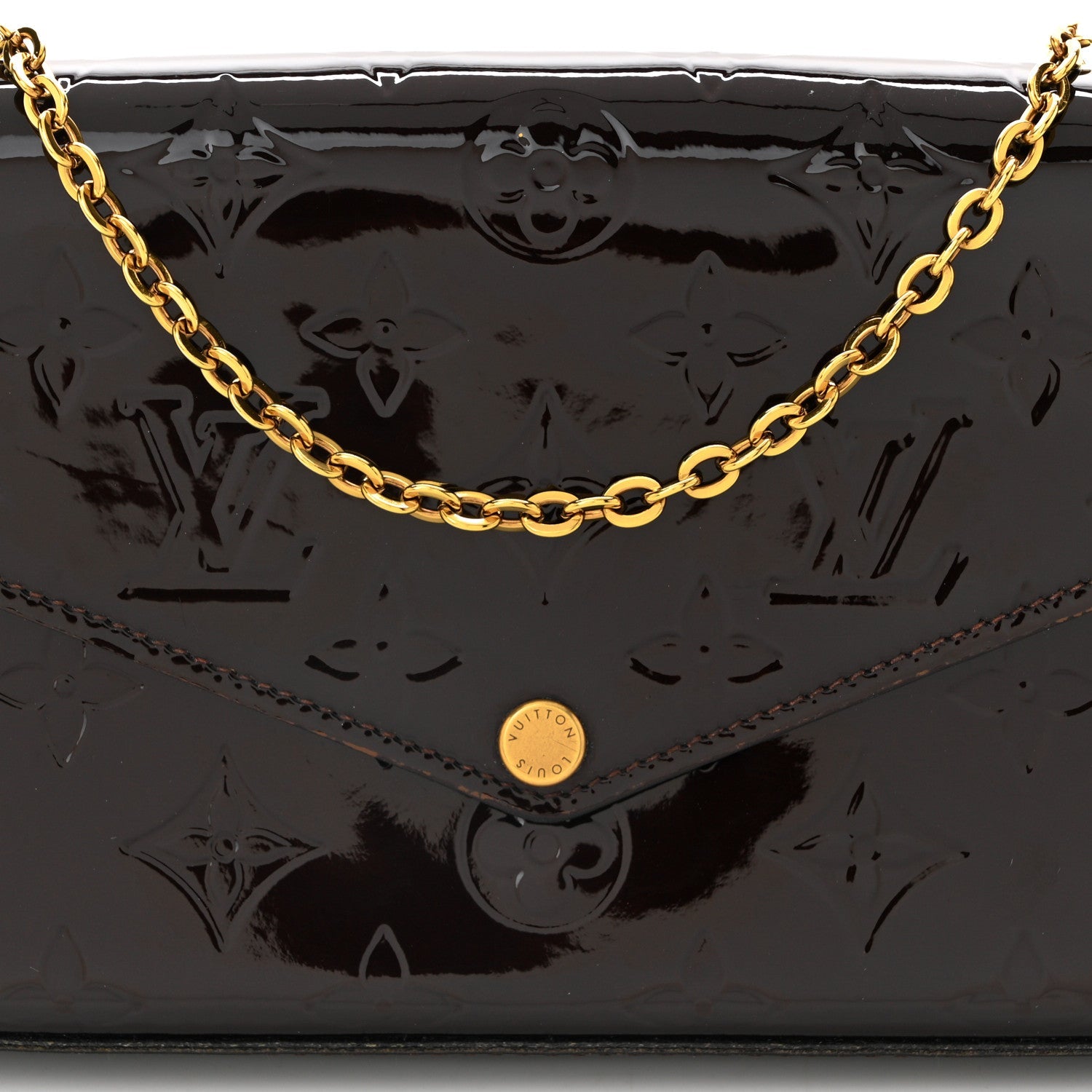 Vernis Pochette Felicie Chain Wallet Amarante