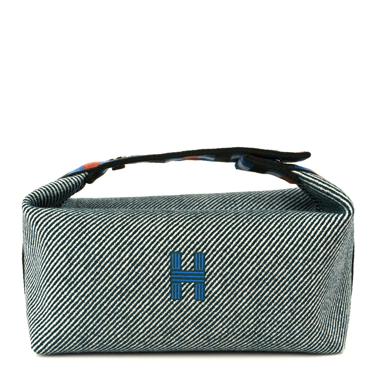 Wool Small Bride-A-Brac H Natte Pouch Bleu