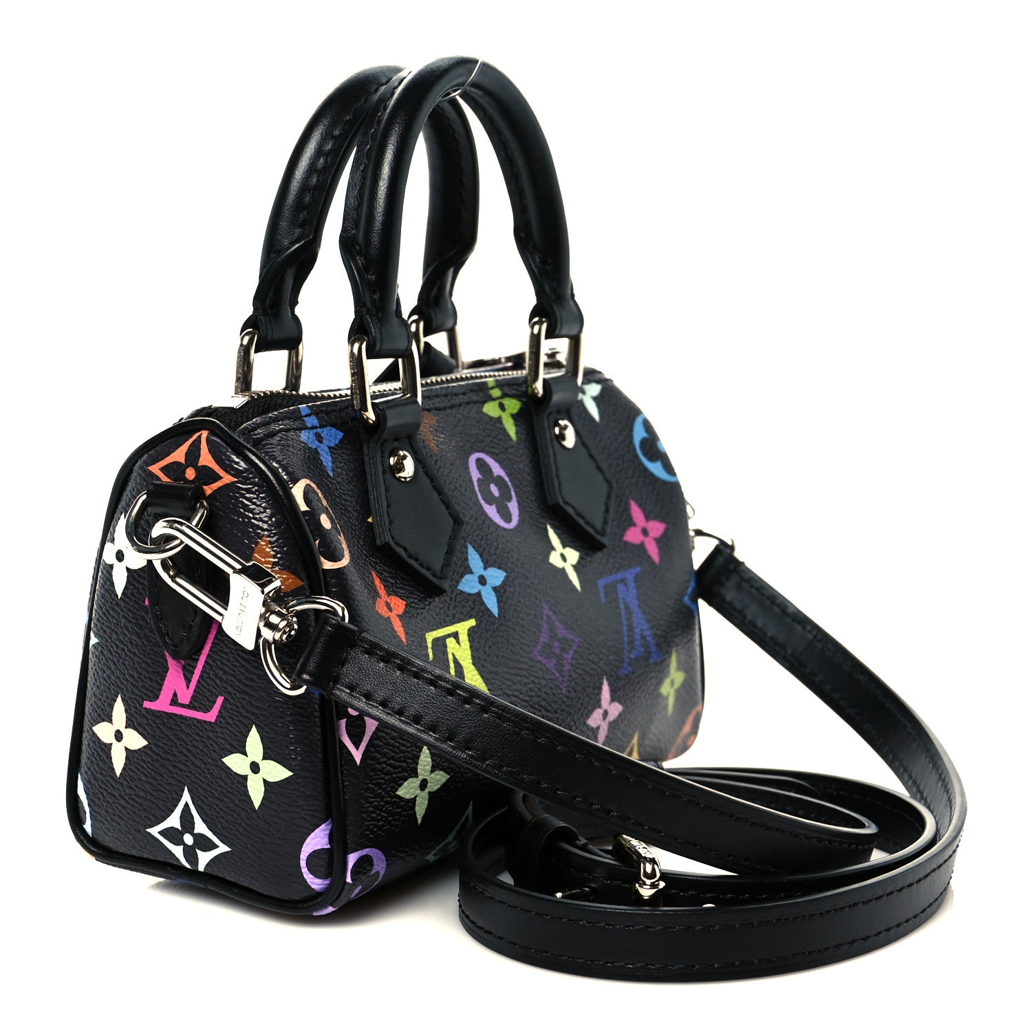 LV X TM Monogram Multicolor Nano Speedy Black